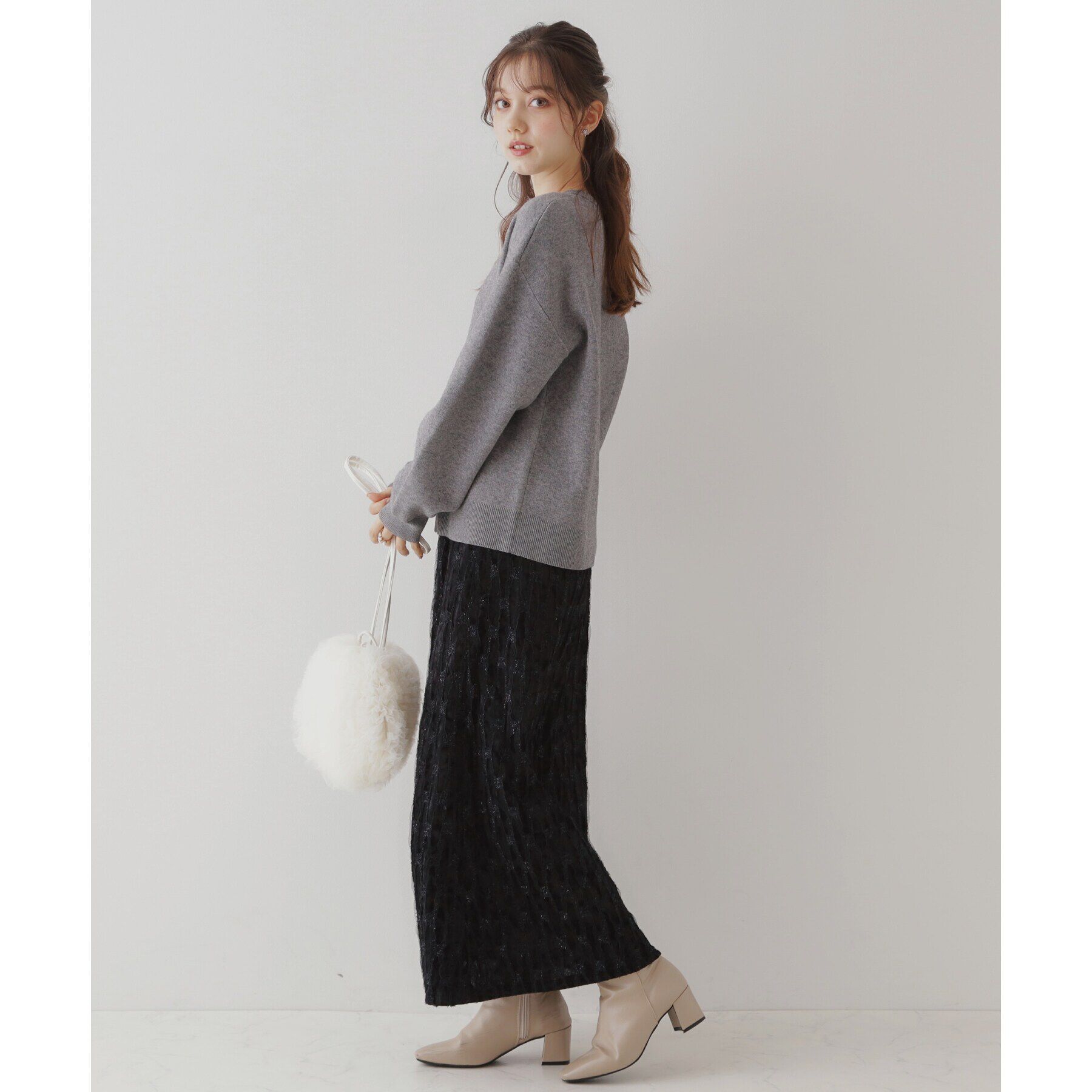 Couture broach「【目を惹くきらめきニット】ビジューロゴニット」|ニット・セーター|