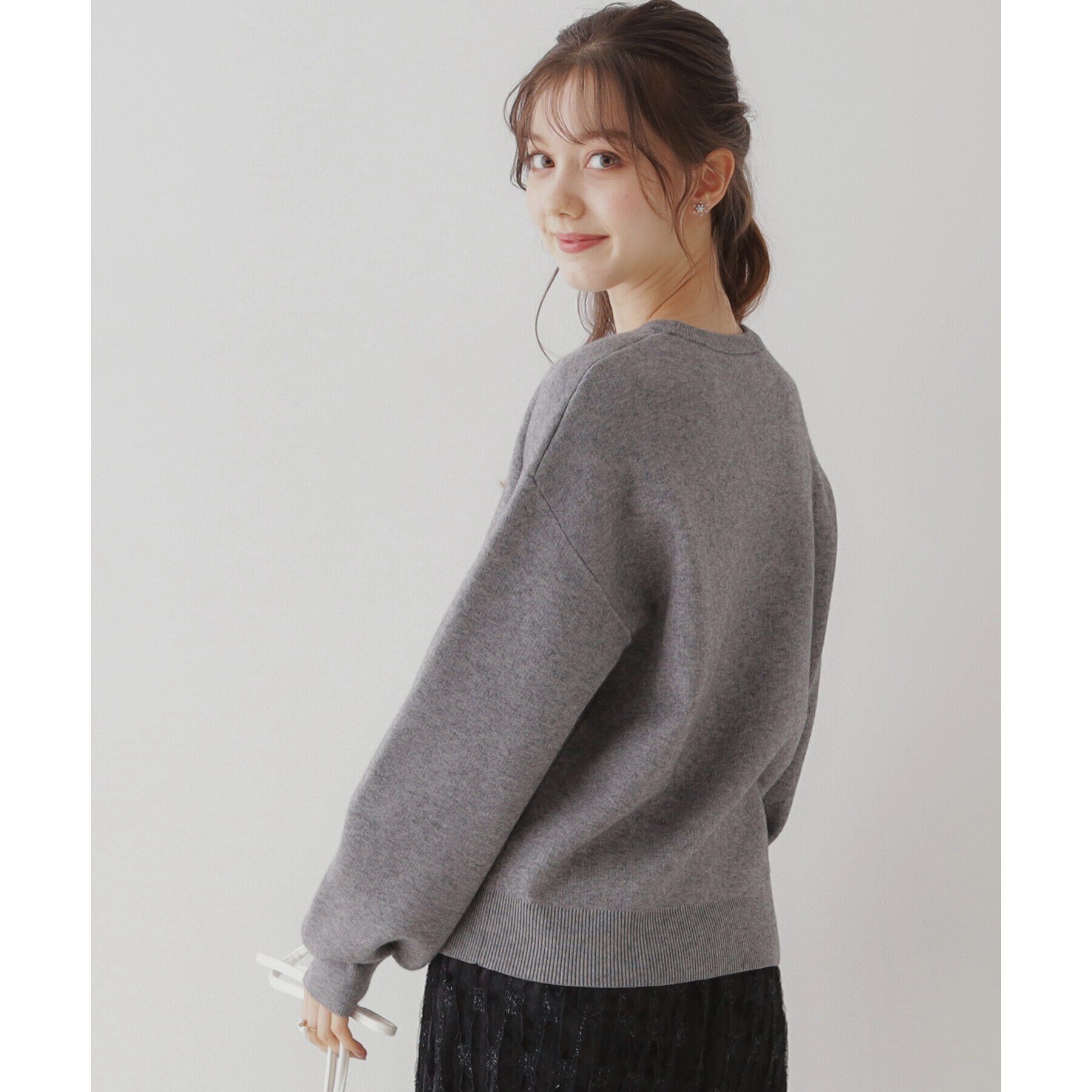 Couture broach「【目を惹くきらめきニット】ビジューロゴニット」|ニット・セーター|