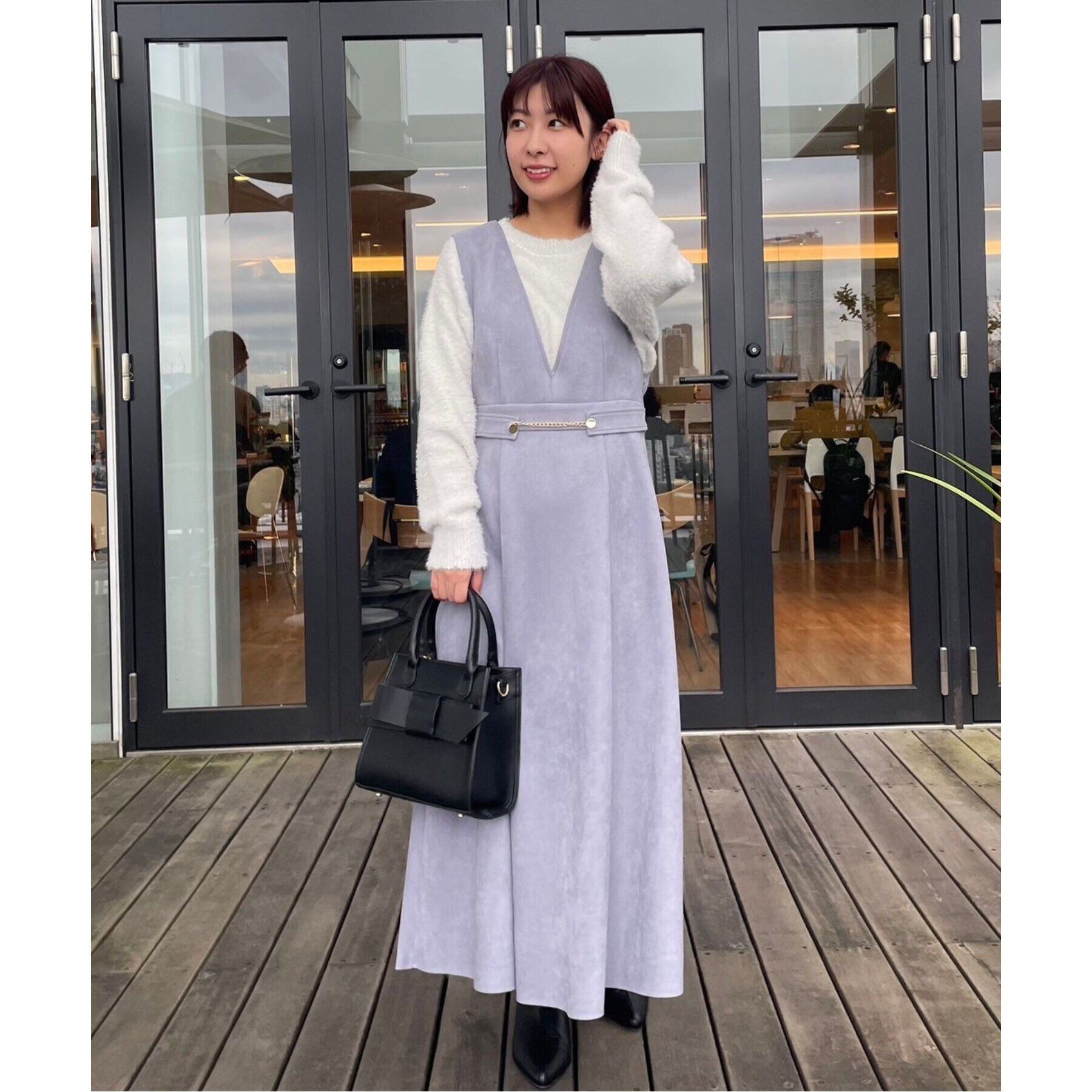 Couture broach「【きらきら感でオトナ可愛い】スパンコールフェザー前後2WAYニット」|ニット・セーター|