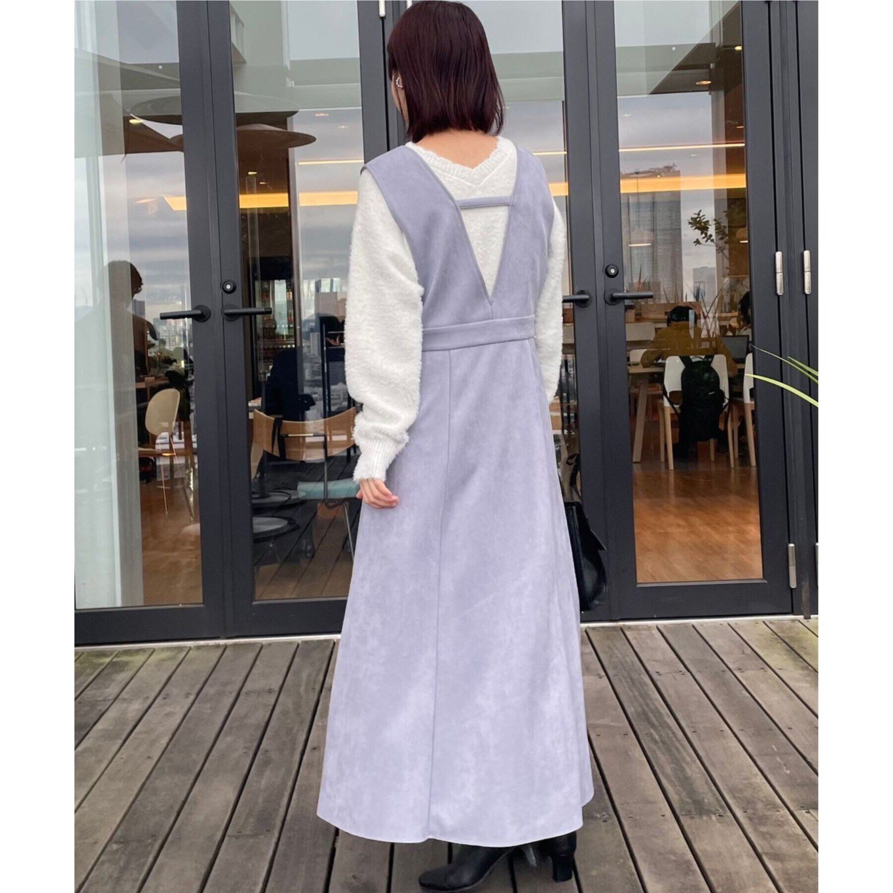 Couture broach「【きらきら感でオトナ可愛い】スパンコールフェザー前後2WAYニット」|ニット・セーター|