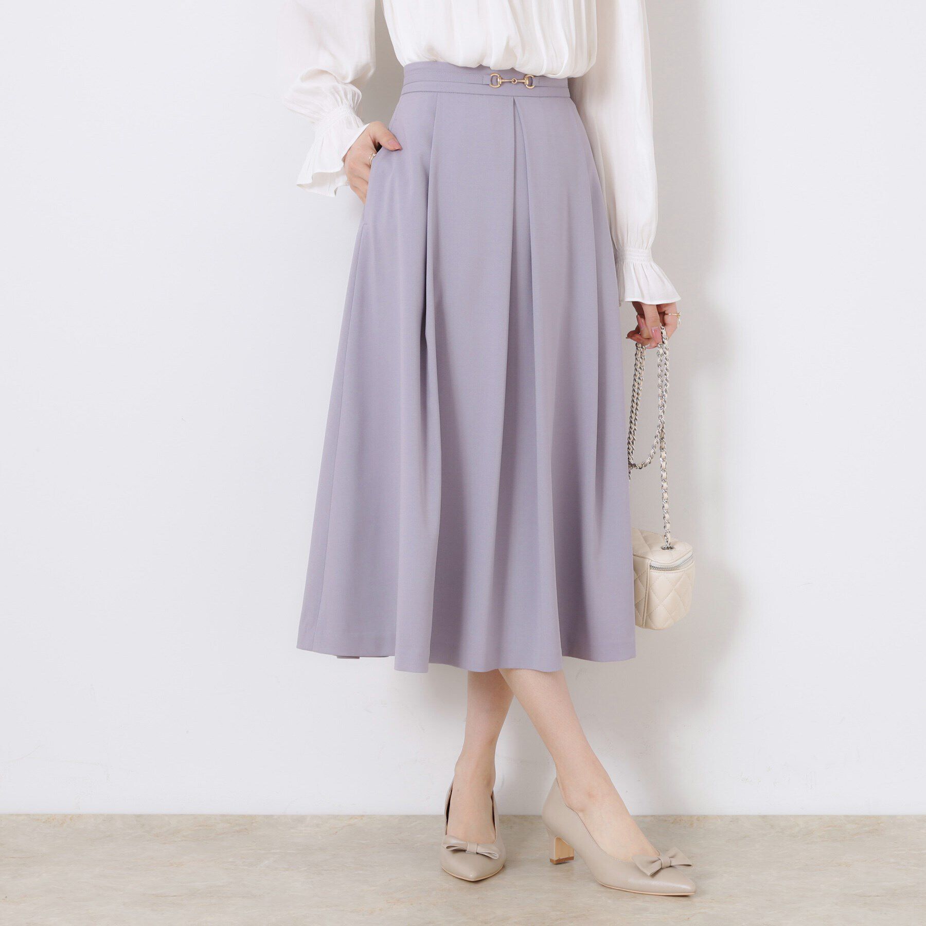 Couture broach「【きれいめ・美脚効果・通勤】ネオシャンブルビットスカート」|スカート|