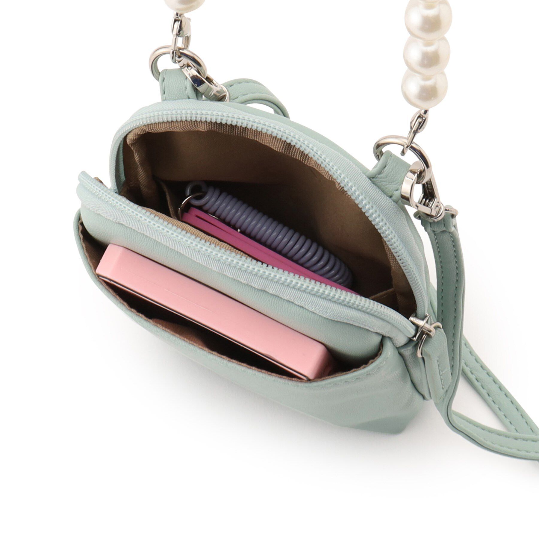 PINK-latte「チャーム付き縦型ショルダー」|ショルダー・メッセンジャー|