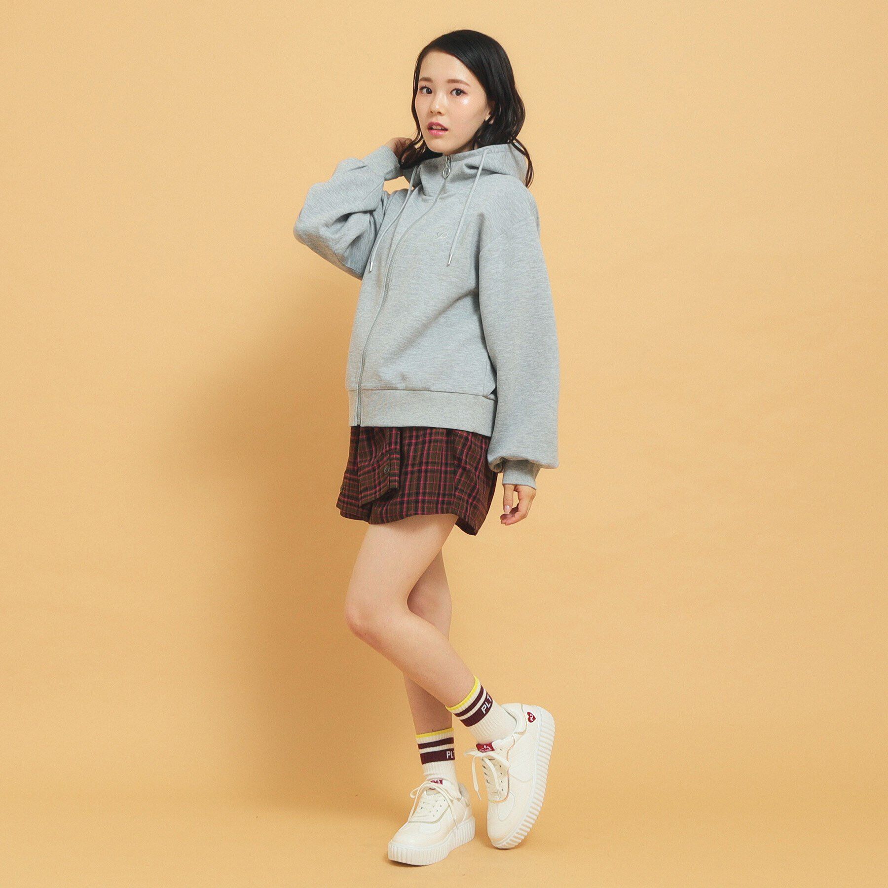 PINK-latte「【セットアップアイテムあり】ダンボールニットパーカー」|パーカー|