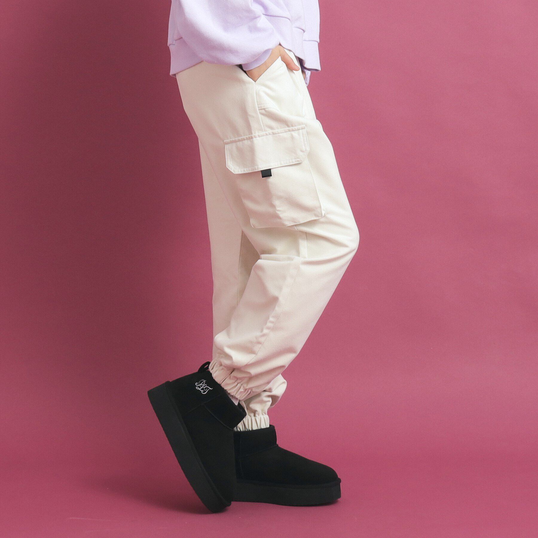 PINK-latte「ピーチ起毛カーゴパンツ」|その他|