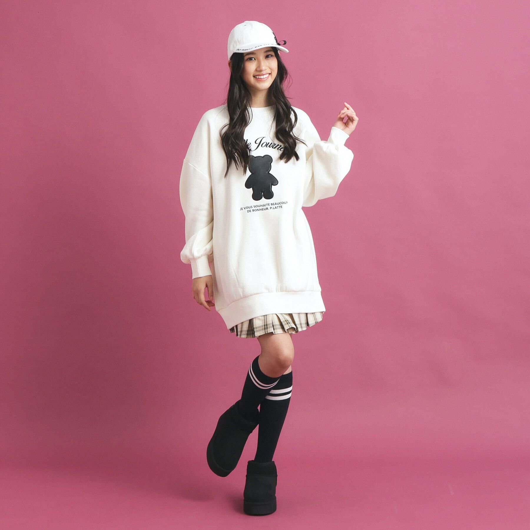 PINK-latte「クマプリントスウェット」|その他|