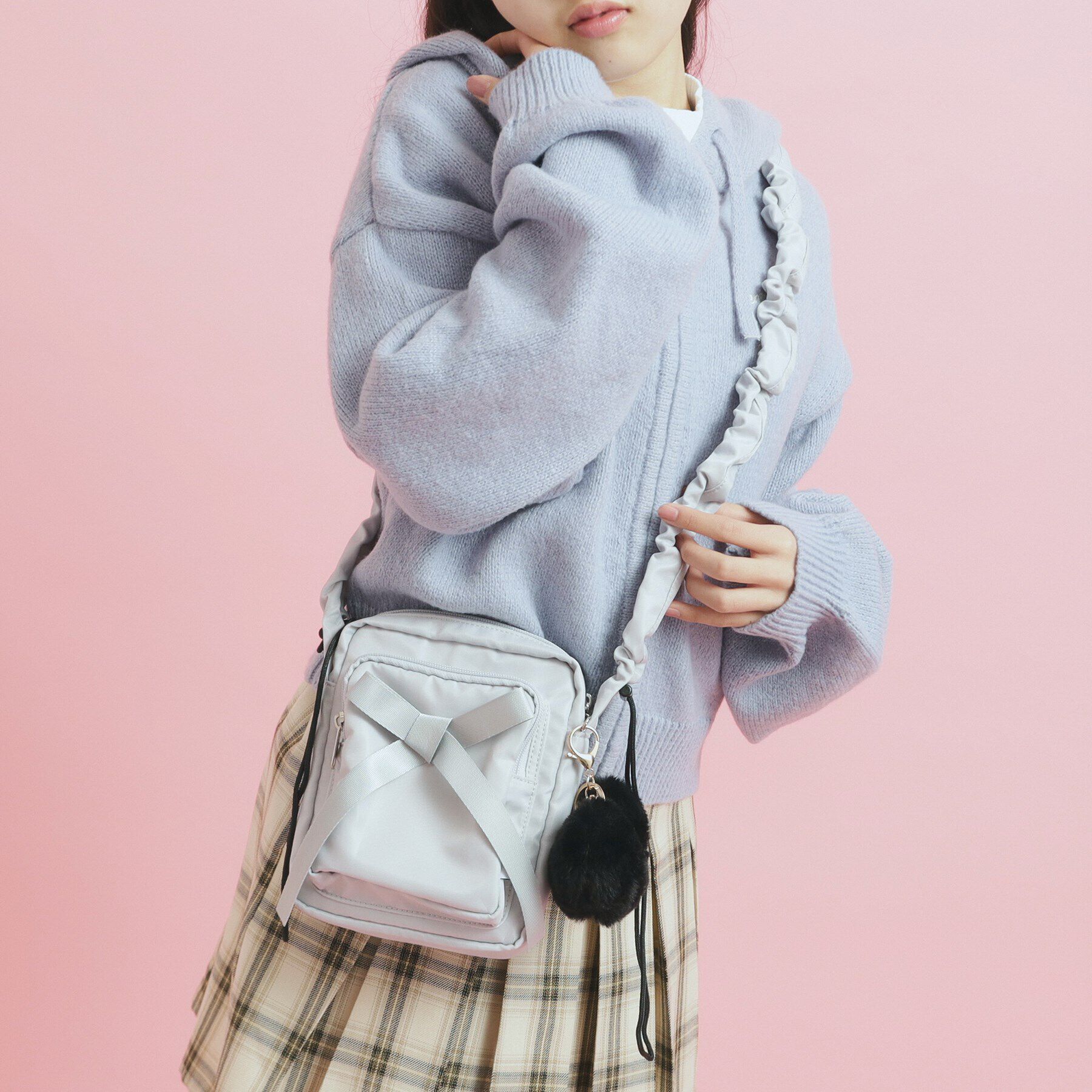 PINK-latte「くしゅくしゅベルトタテショルダー」|ショルダー・メッセンジャー|