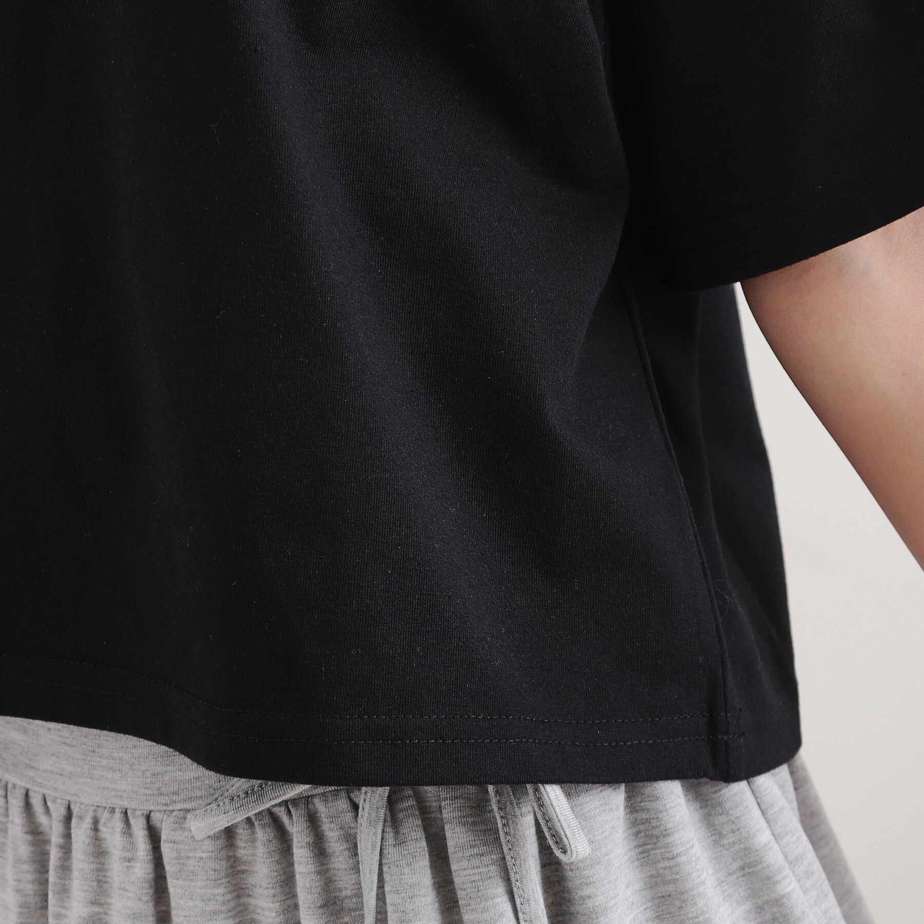 PINK-latte「袖ラインリボンTシャツ」|Tシャツ・カットソー|