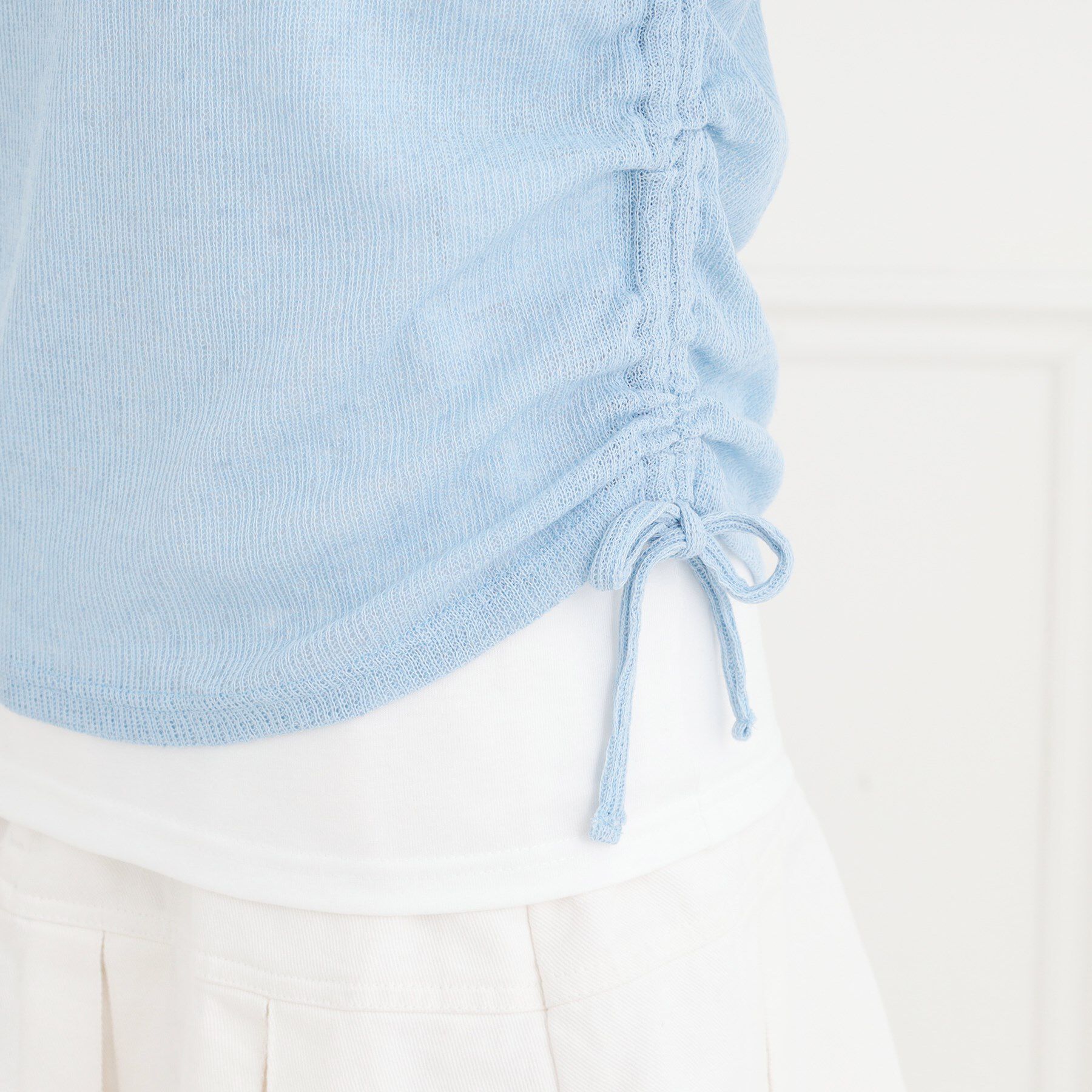 PINK-latte「【セットアイテム】透かし編みドロストトップス＋タンク」|その他|