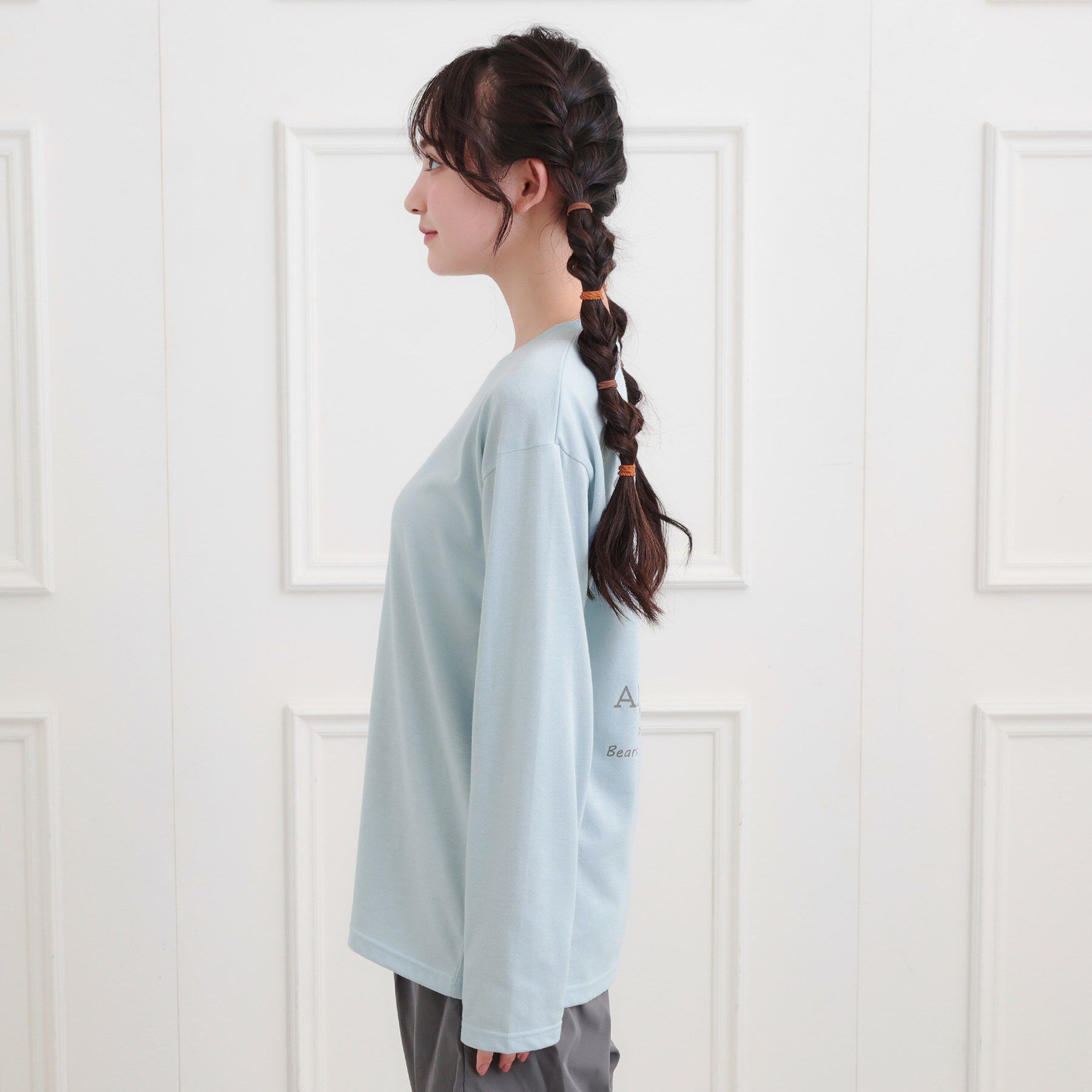 PINK-latte「くまちゃんビッグロンT」|Tシャツ・カットソー|