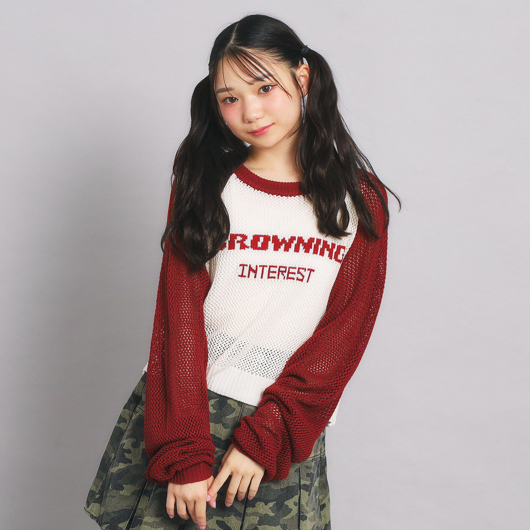 PINK-latte「【セットアイテム】メッシュニット＋タンクセット」|その他|ボルドー(064)