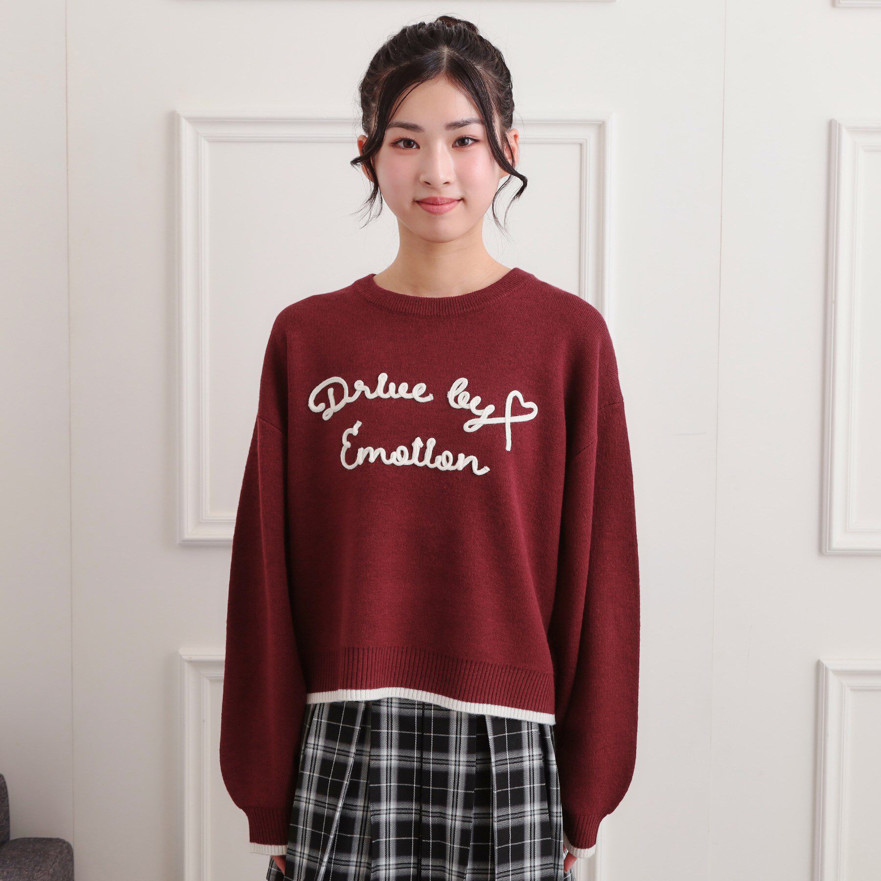 PINK-latte「コード風ステッチニットプルオーバー」|ニット・セーター|