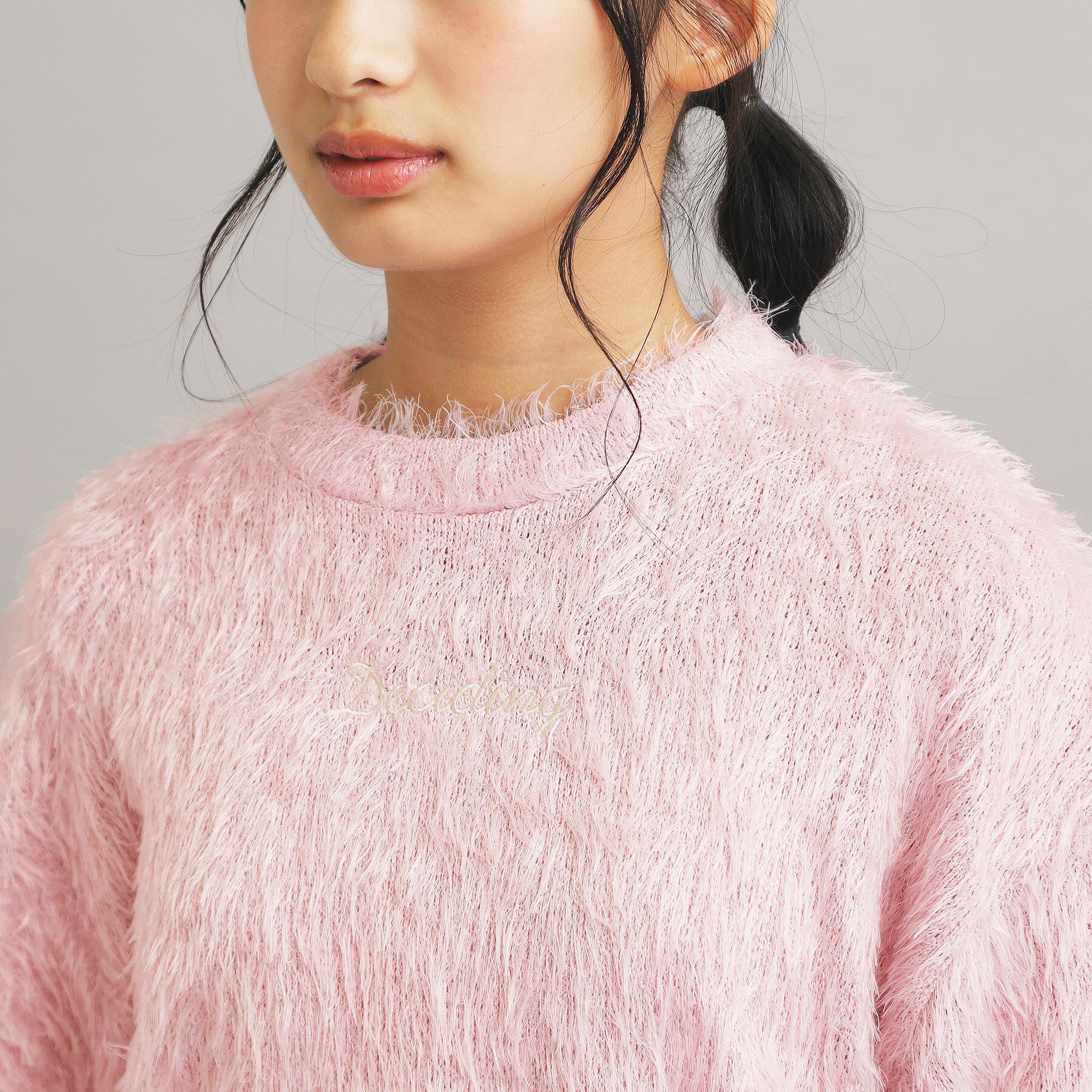 PINK-latte「シャギー袖パール調プルオーバー」|Tシャツ・カットソー|