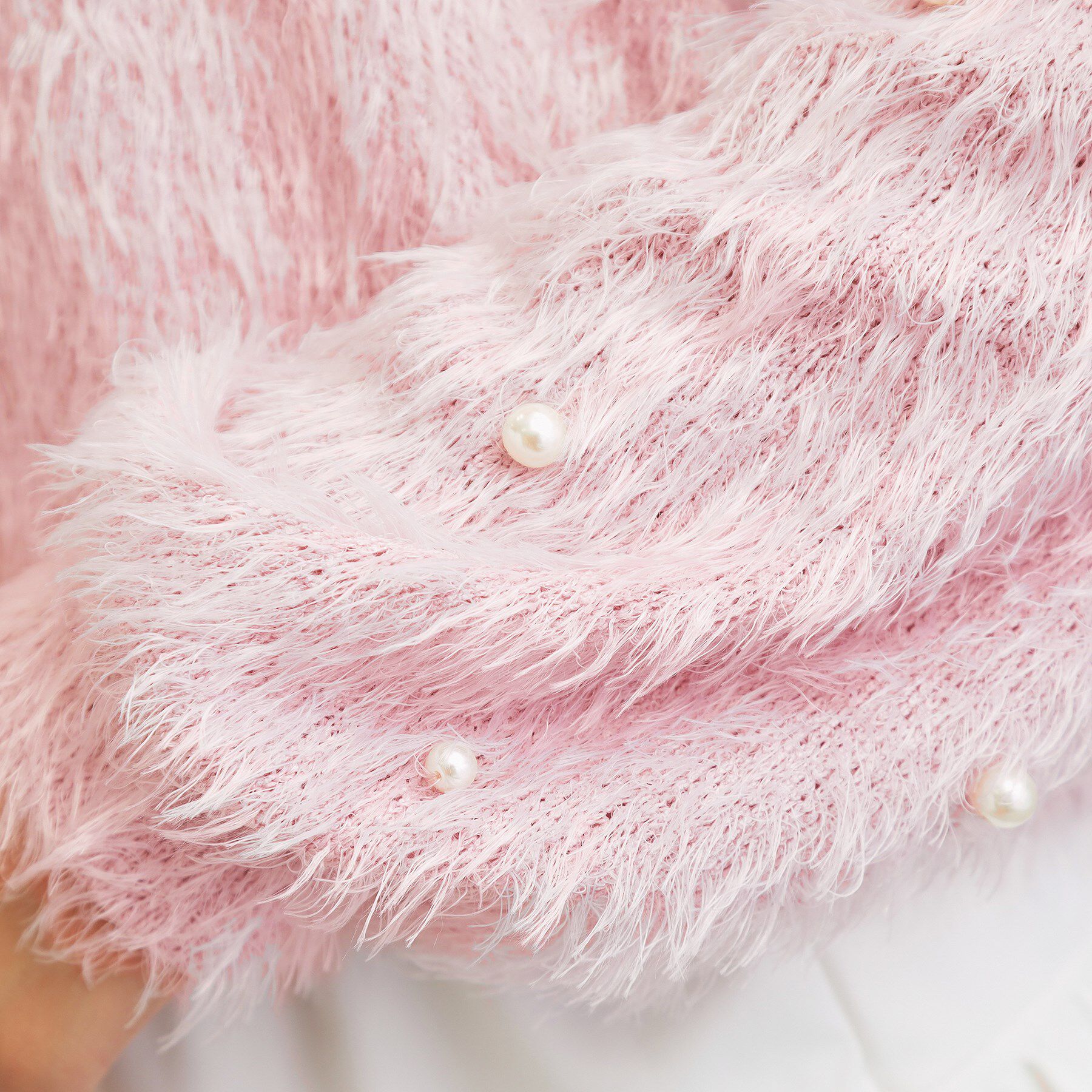 PINK-latte「シャギー袖パール調プルオーバー」|Tシャツ・カットソー|