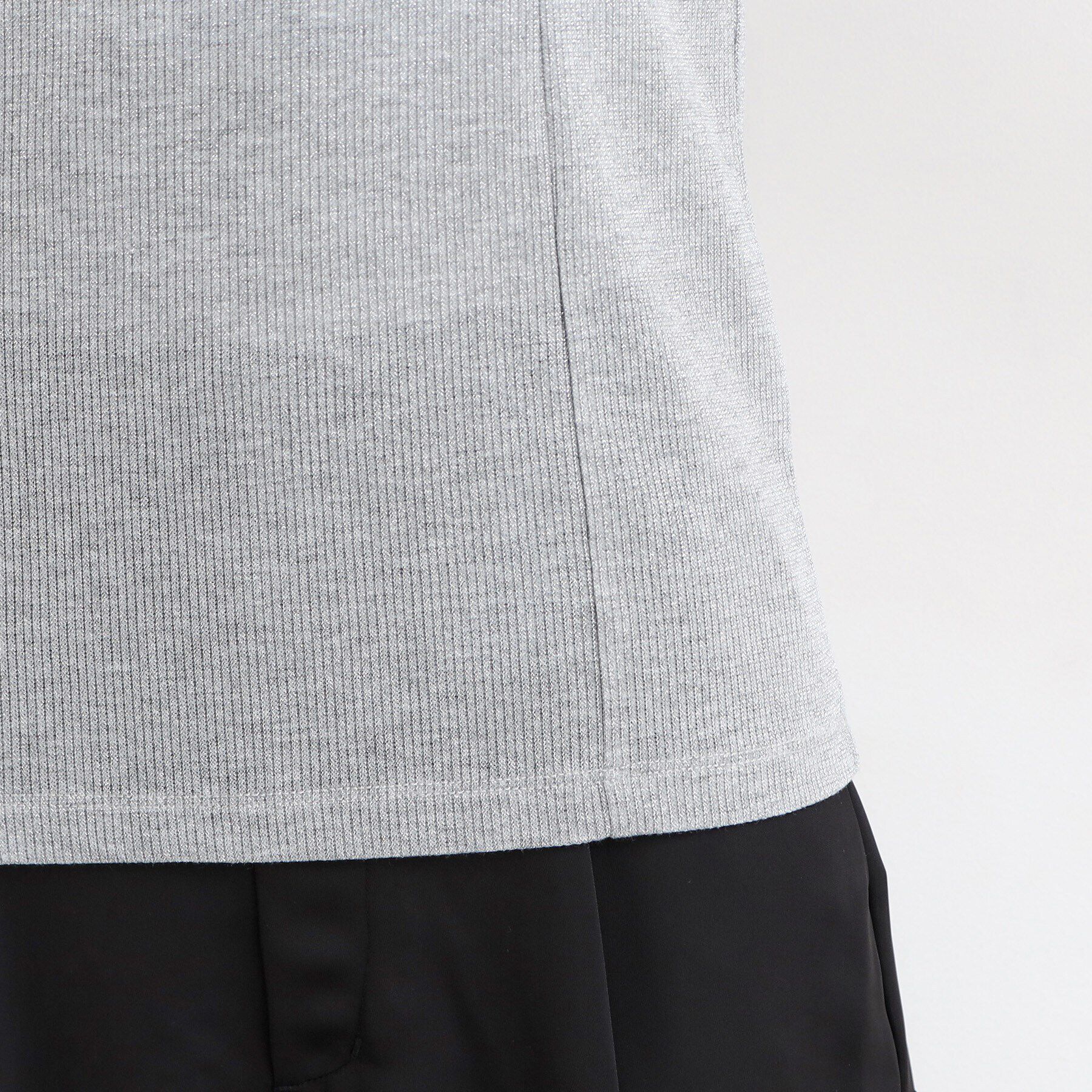 THE SHOP TK「【腕周りカバー】５分袖スリットラメ/洗える」|Tシャツ・カットソー|