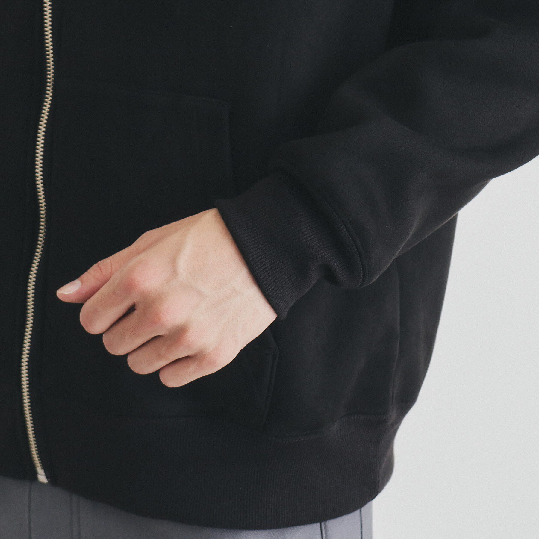 THE SHOP TK「スウェードライクダンボールジップパーカー」|パーカー|