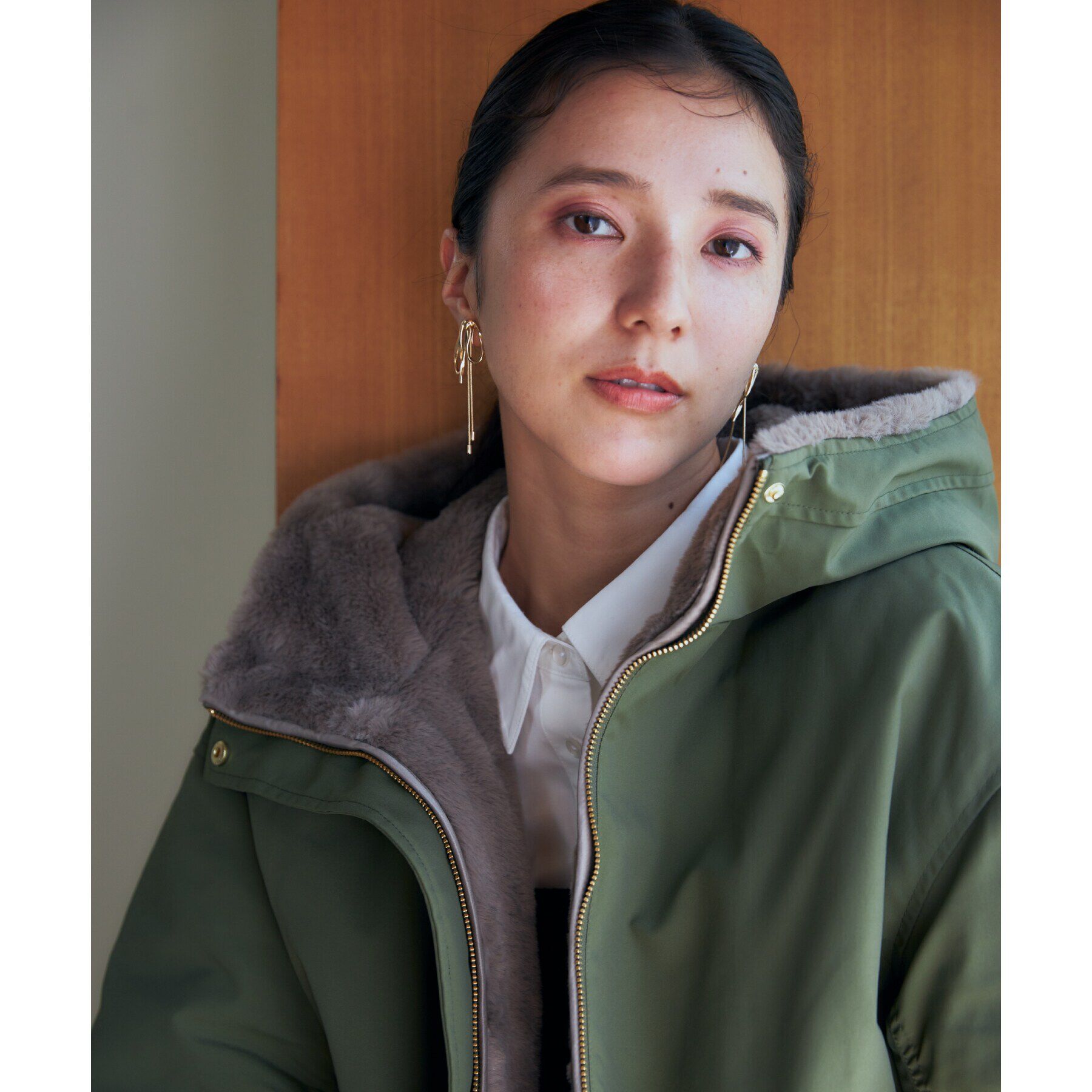 THE SHOP TK「【2WAY/洗えるアウター】MA1&ファーリバーシブルブルゾン」|ブルゾン・スタジャン|