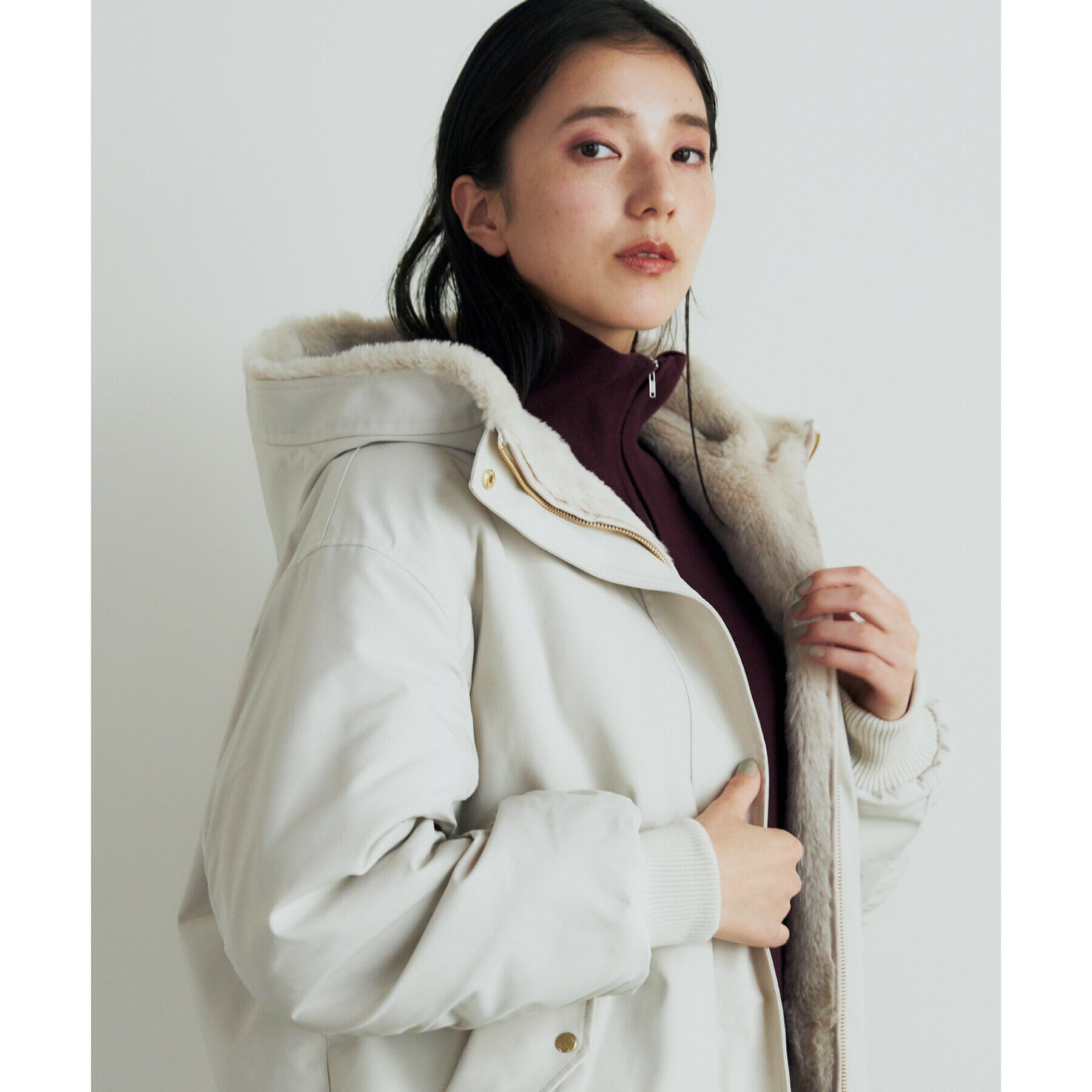 THE SHOP TK「【2WAY/洗えるアウター】MA1&ファーリバーシブルブルゾン」|ブルゾン・スタジャン|