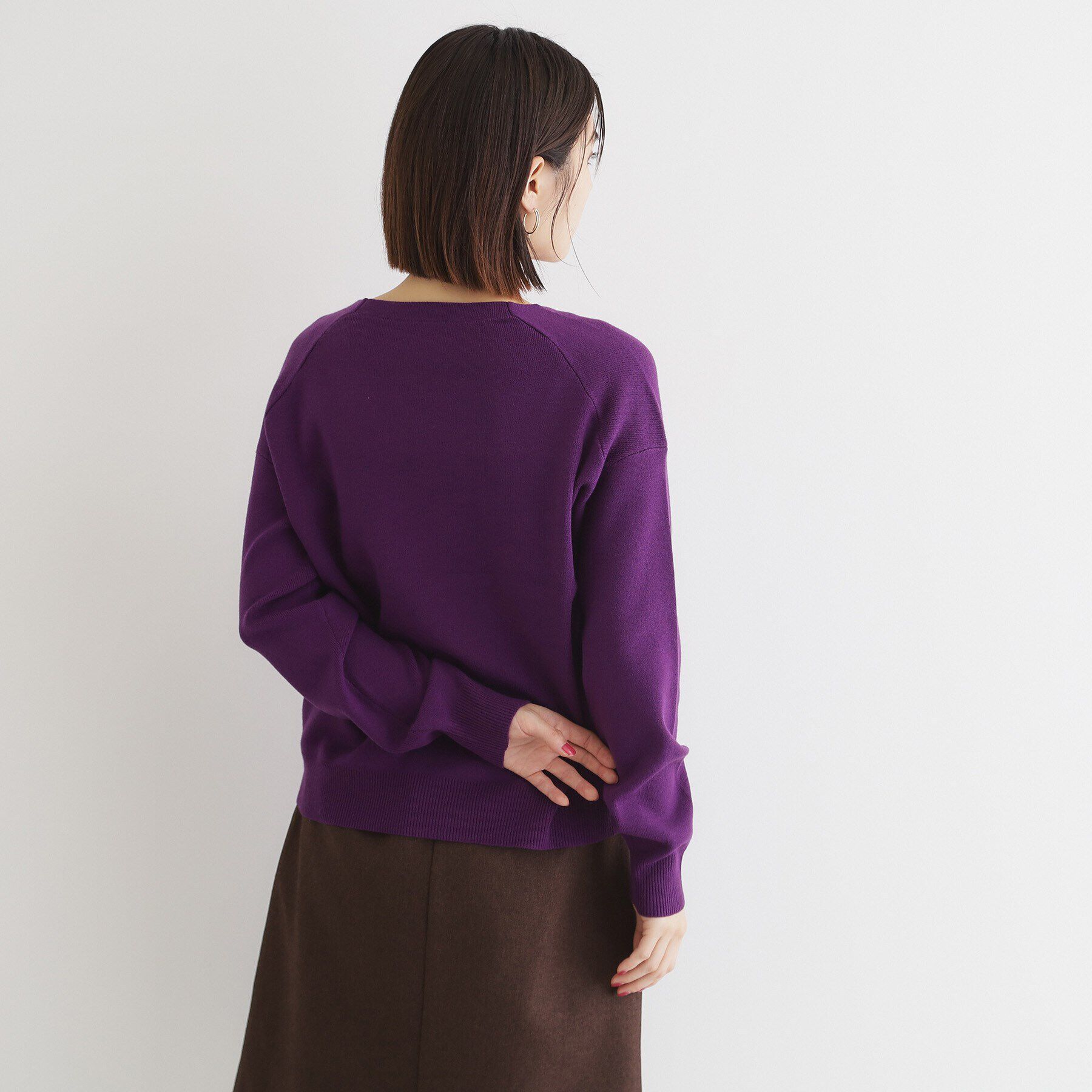 THE SHOP TK「【毛玉になりにくい／静電気防止】Vネックニット／洗える」|ニット・セーター|