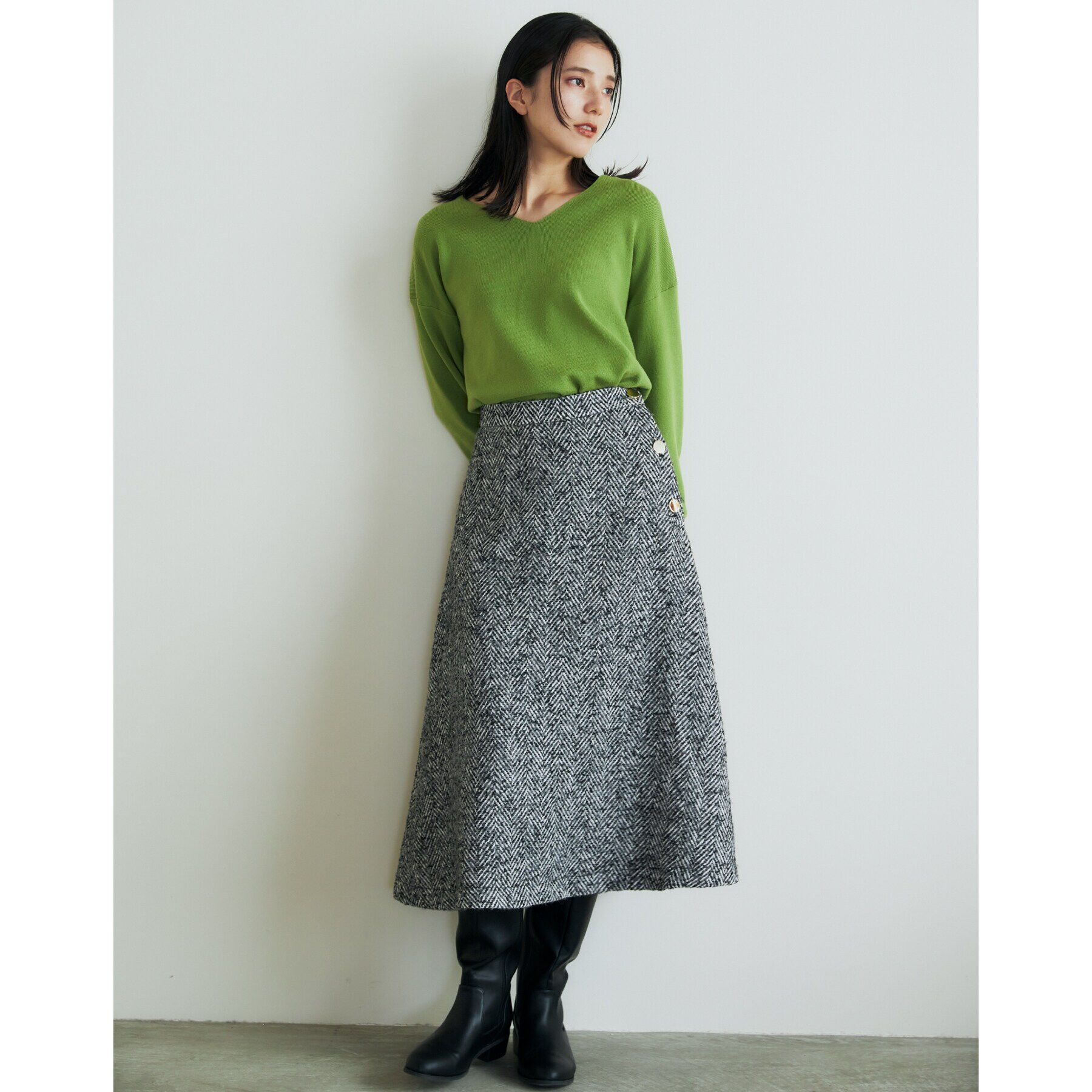 THE SHOP TK「【毛玉になりにくい／静電気防止】Vネックニット／洗える」|ニット・セーター|