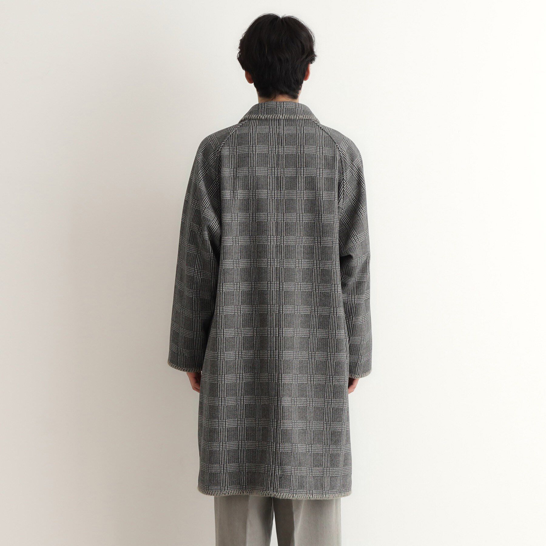 THE SHOP TK「ウーリックステッチデザインコート ビッグシルエット／洗える／イージーケア」|ステンカラーコート|