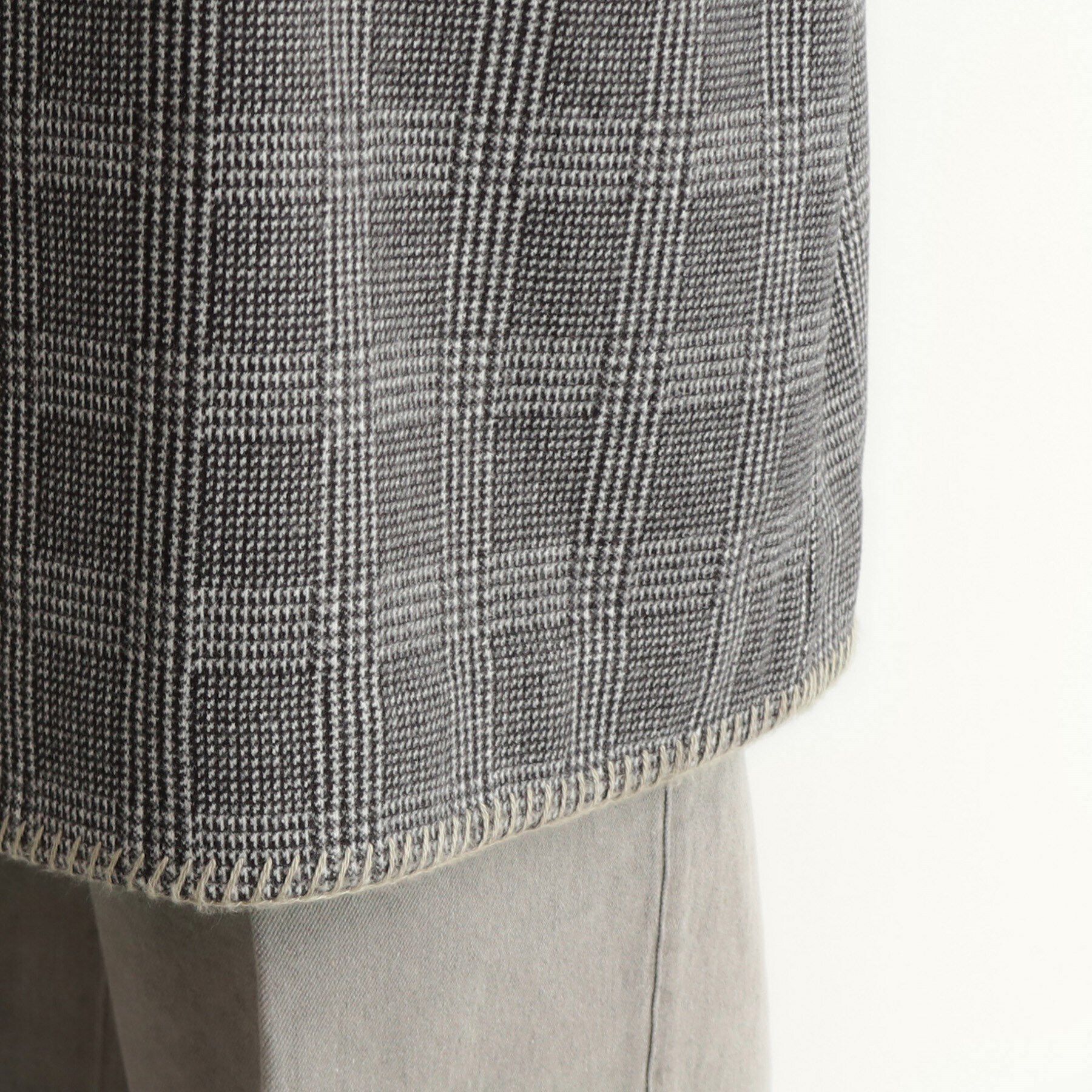 THE SHOP TK「ウーリックステッチデザインコート ビッグシルエット／洗える／イージーケア」|ステンカラーコート|