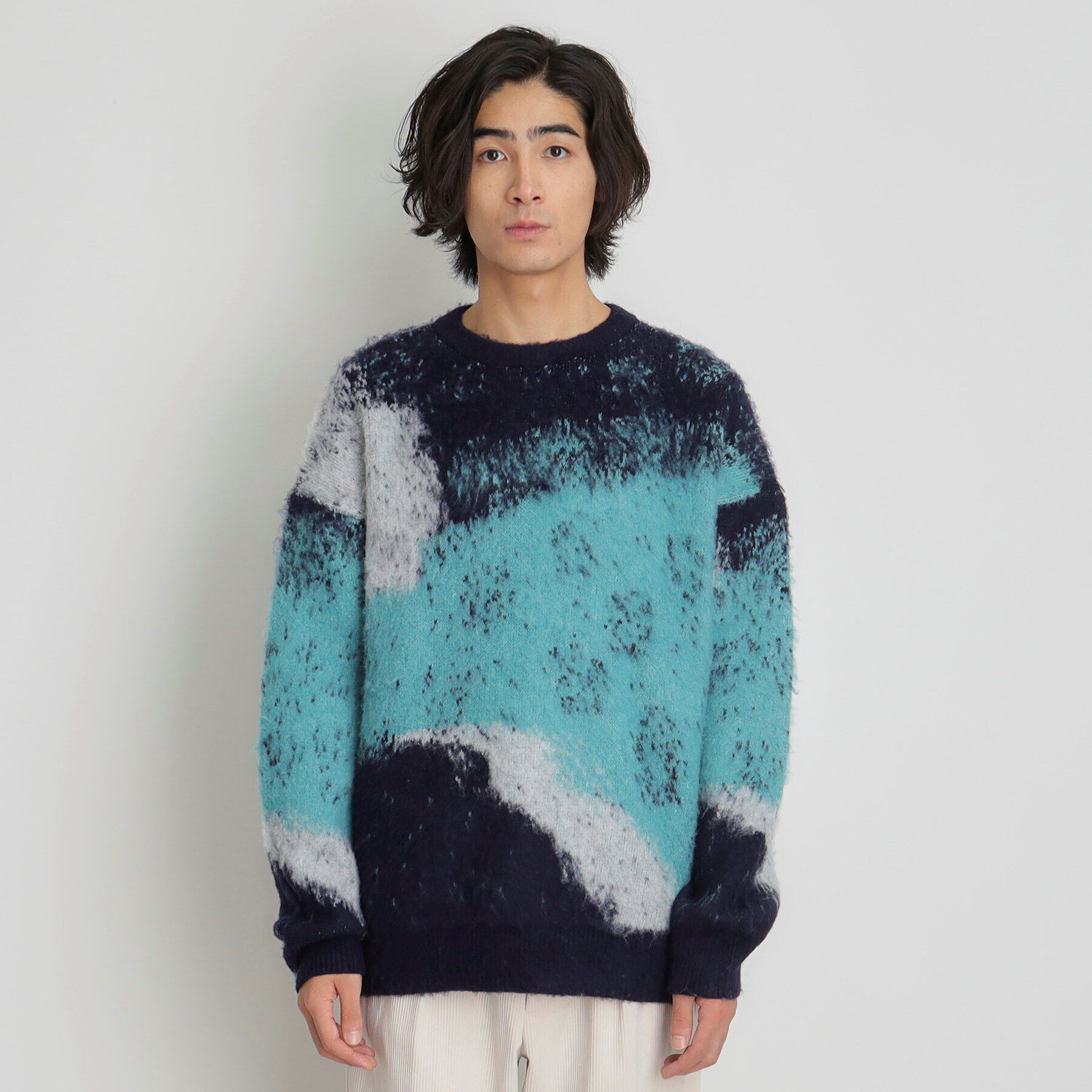 THE SHOP TK「グラデーションシャギーニット ビッグシルエット」|ニット・セーター|