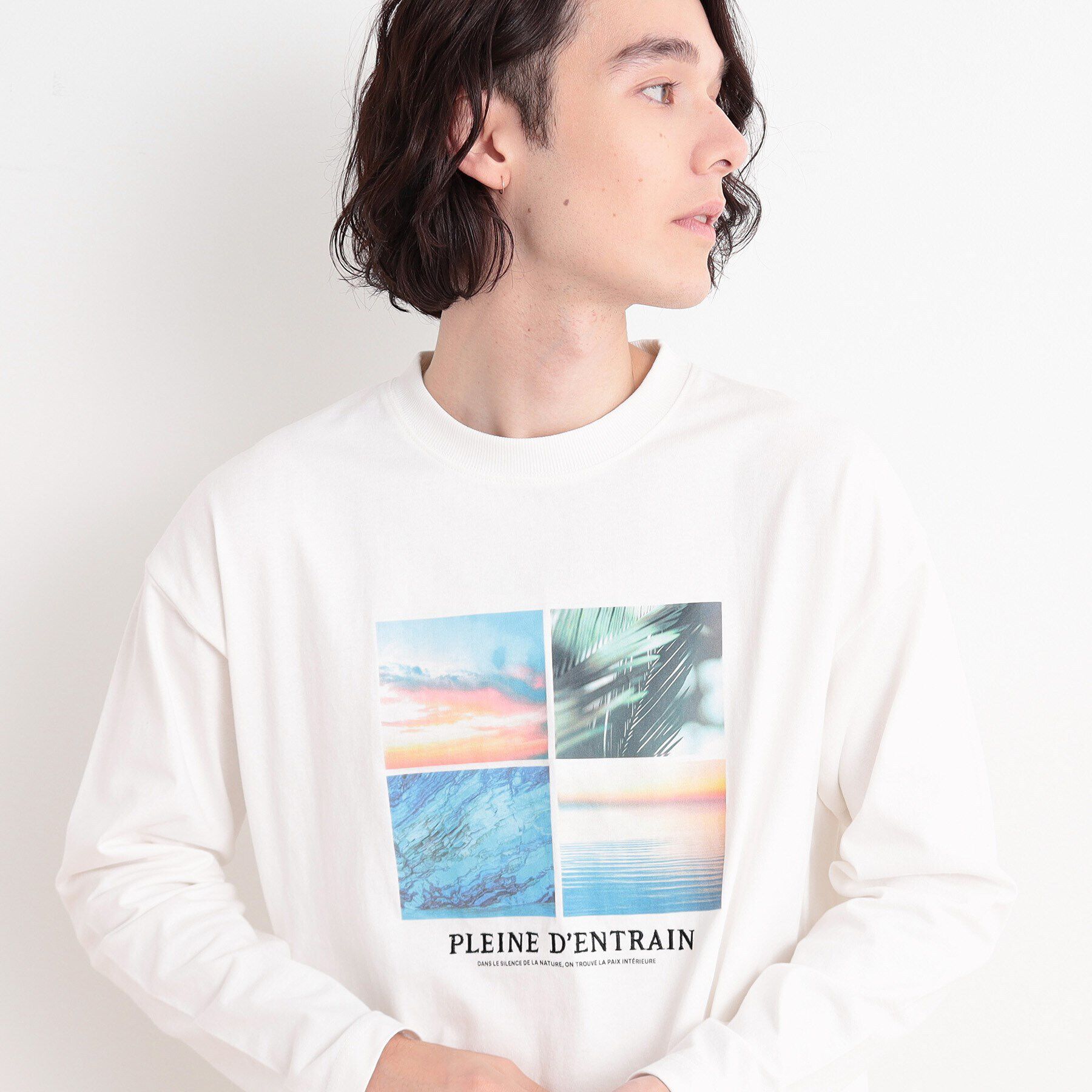 THE SHOP TK「オーガニックコットンフォトプリントTシャツ」|Tシャツ・カットソー|オフホワイト(103