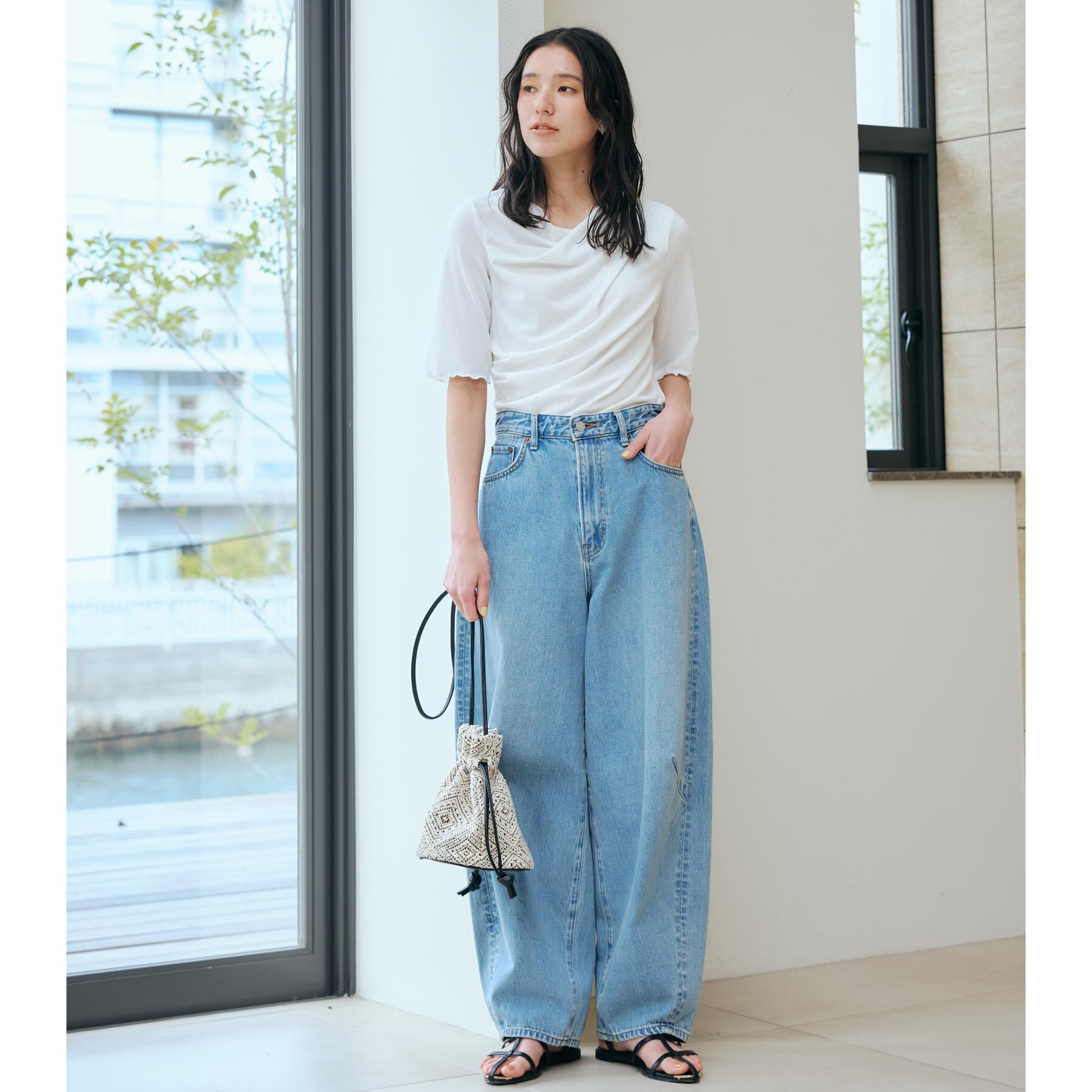 THE SHOP TK「ドレープカットソー【洗濯機OK/シワになりにくい】」|シャツ・ブラウス|