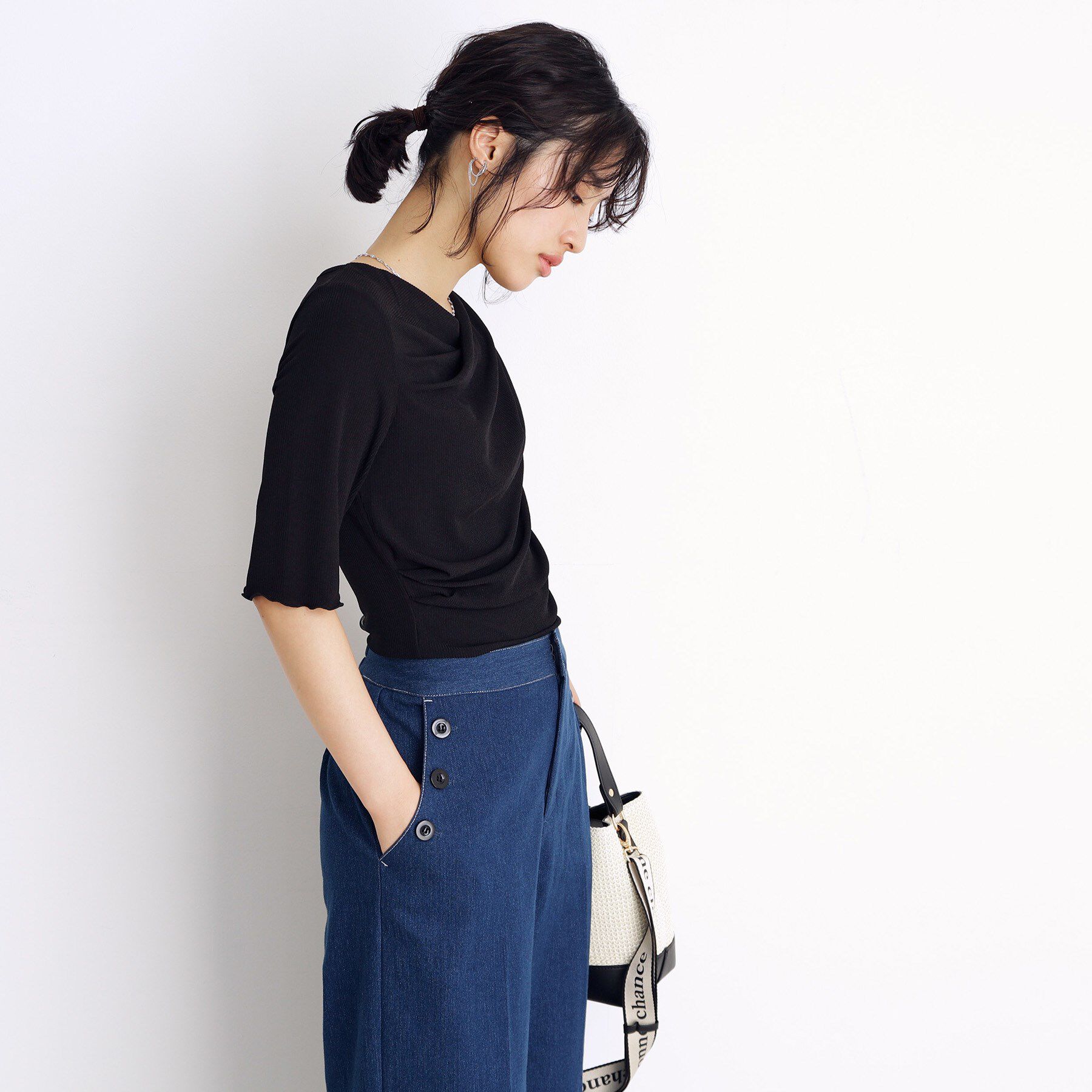 THE SHOP TK「ドレープカットソー【洗濯機OK/シワになりにくい】」|シャツ・ブラウス|