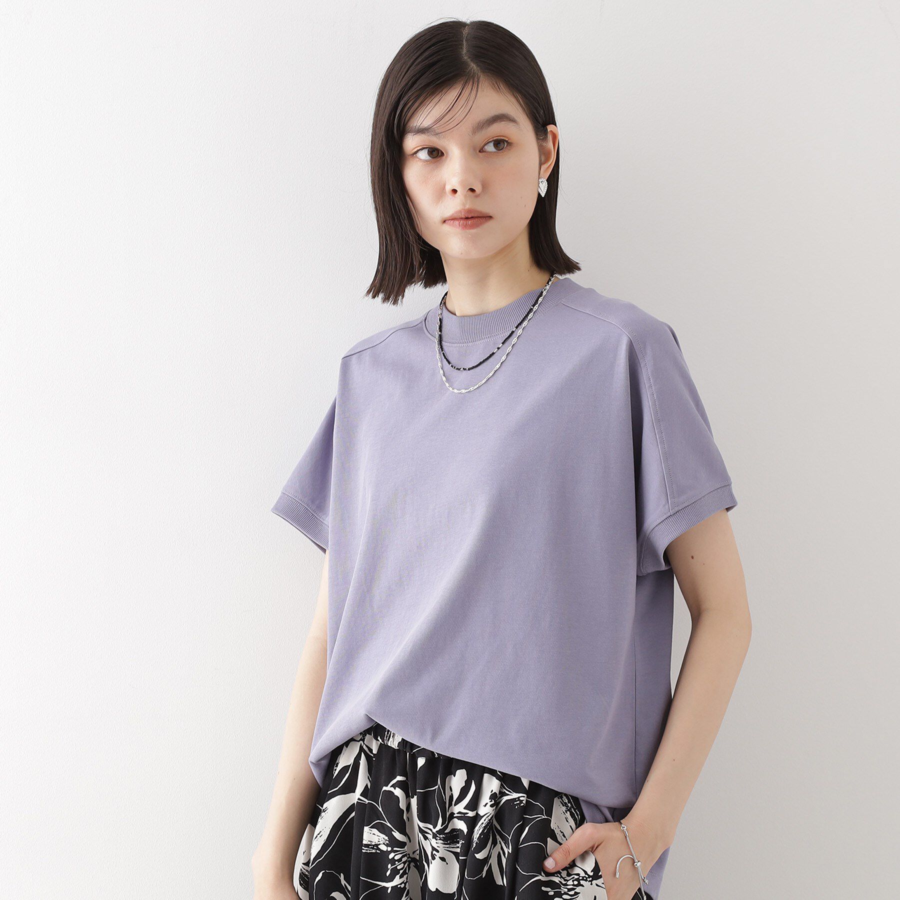 THE SHOP TK「フレンチ袖プルオーバー【毛玉になりにくい/接触冷感/UV/洗濯機OK】」|Tシャツ・カットソー|