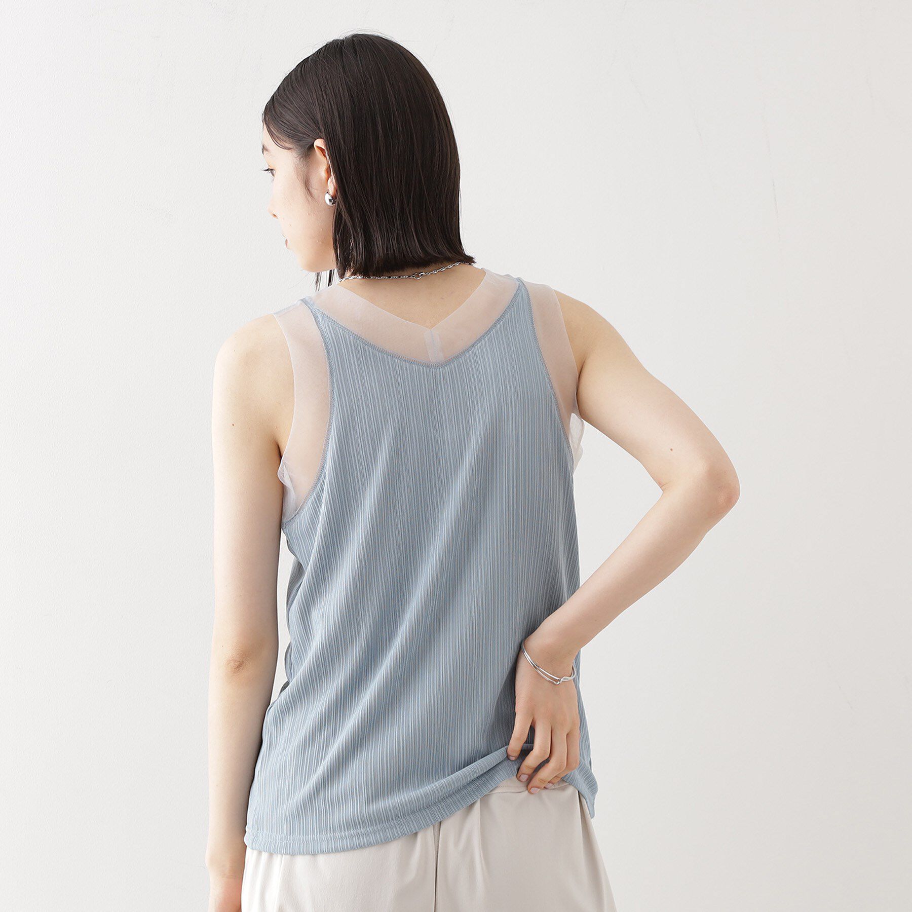 THE SHOP TK「ランダムリブシアータンク【洗える】」|キャミソール|