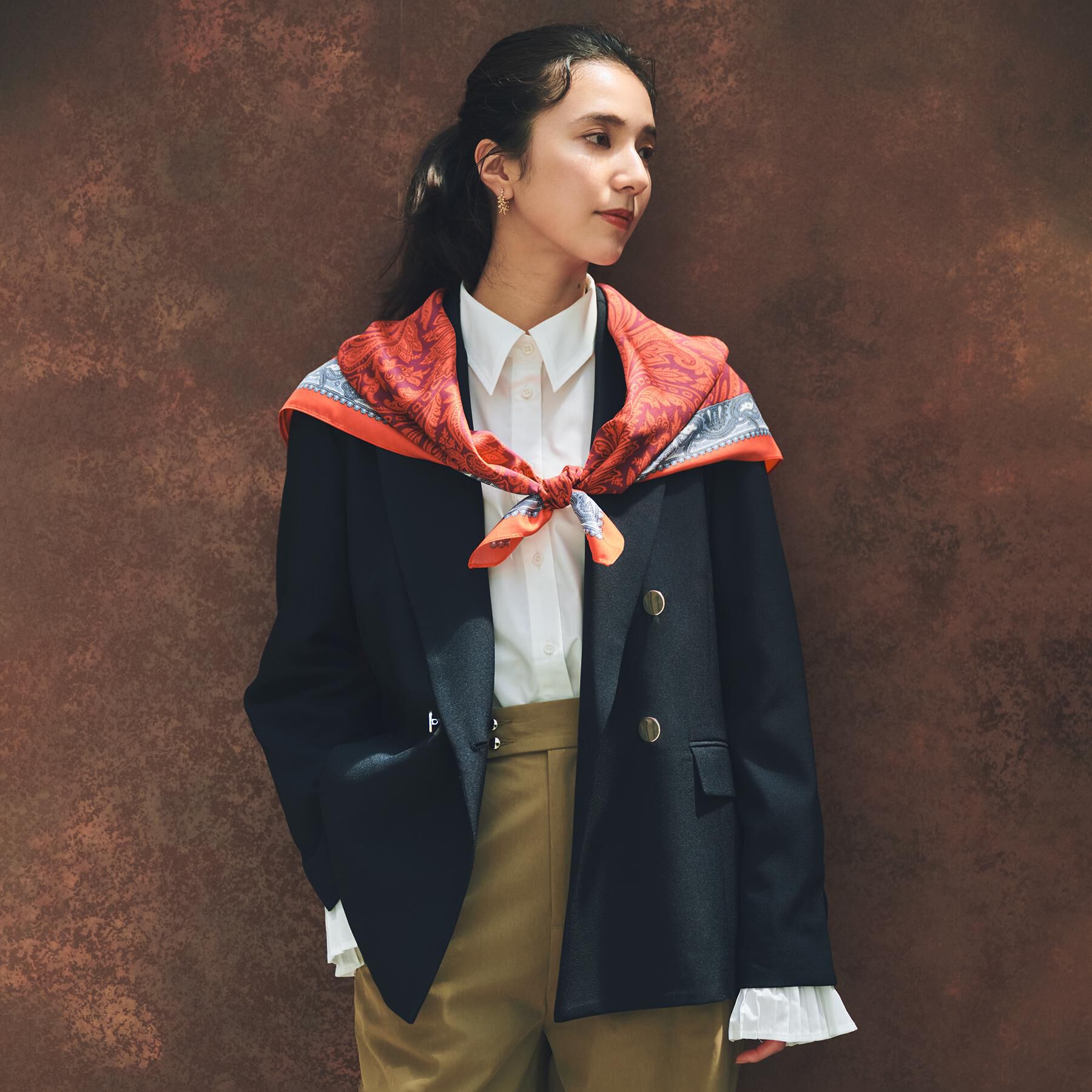 THE SHOP TK「【今羽織るなら】ダブルブレストジャケット【セットアップ可/洗える】」|テーラードジャケット|