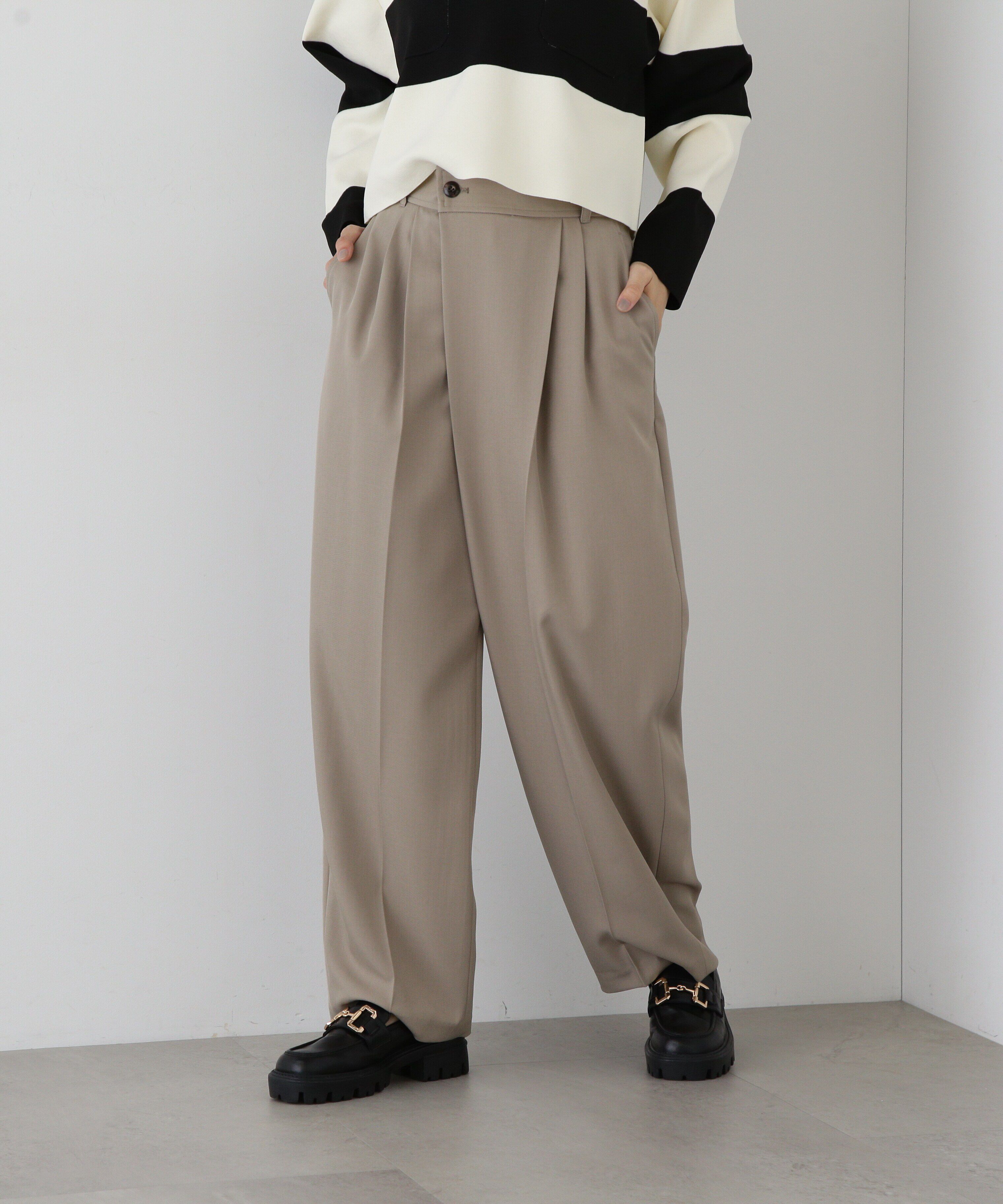  「ウエストアシメラップパンツ」|その他|