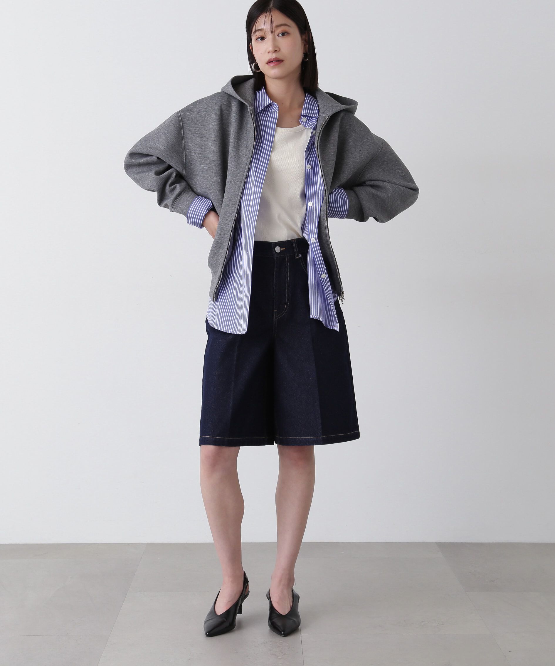  「ダンボールフォルムジップフーディー」|Tシャツ・カットソー|