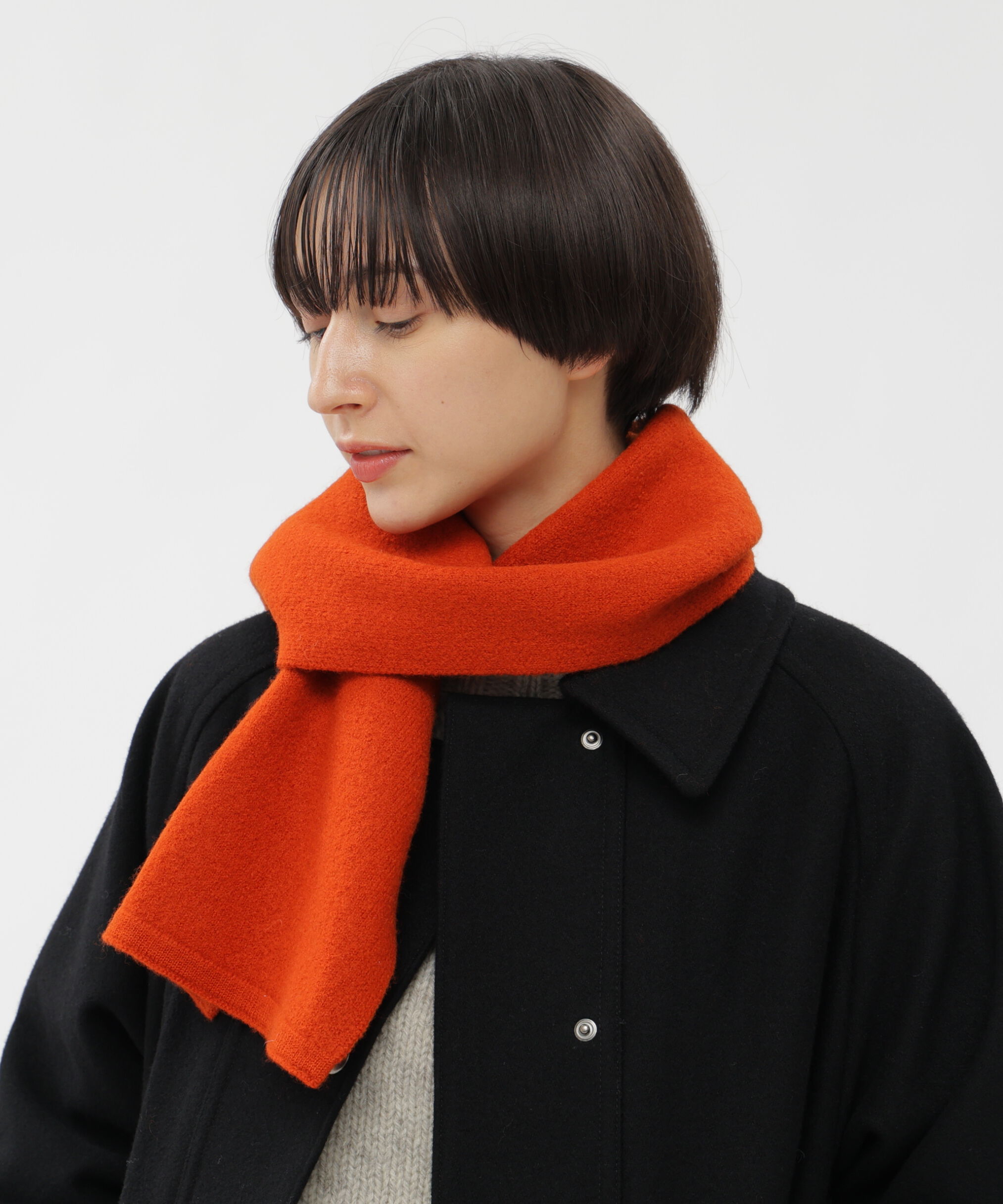 MHL.「FELTED DRY WOOL」|バンダナ・スカーフ|