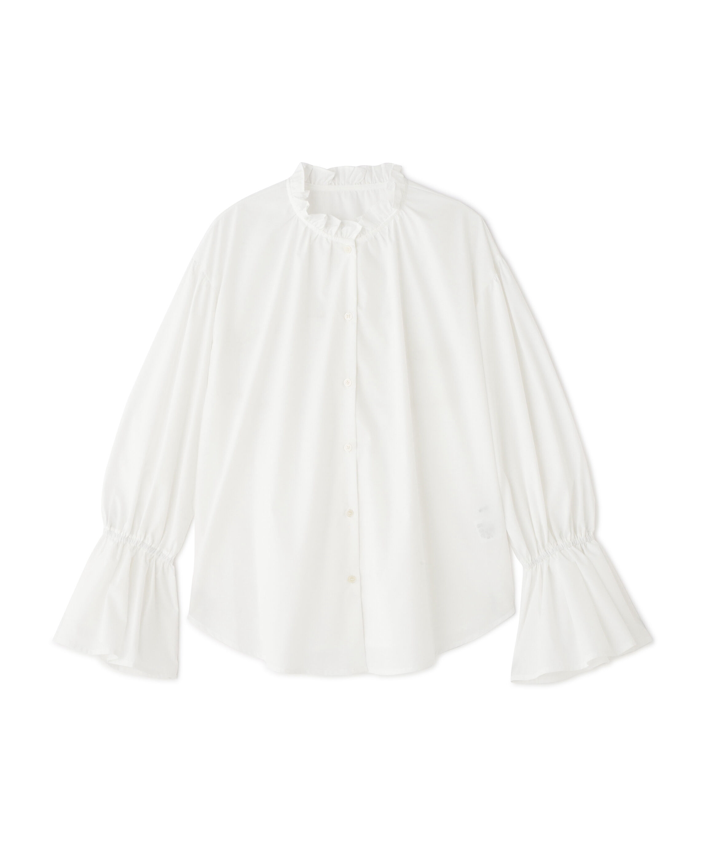  「フリルカフスハイネックブラウス」|シャツ・ブラウス|