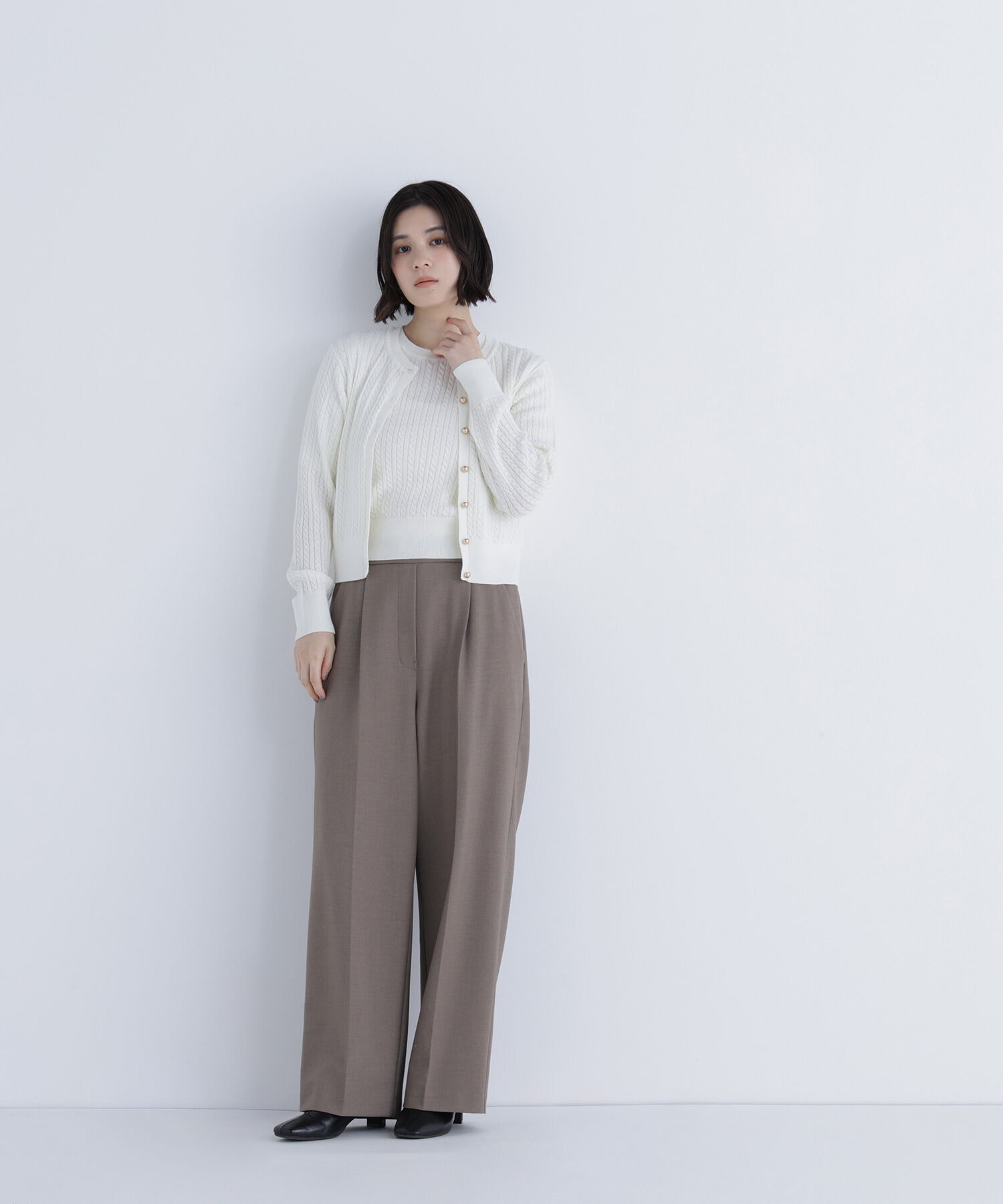  「ウォームタッチワイドパンツ」|その他|オリーブベー