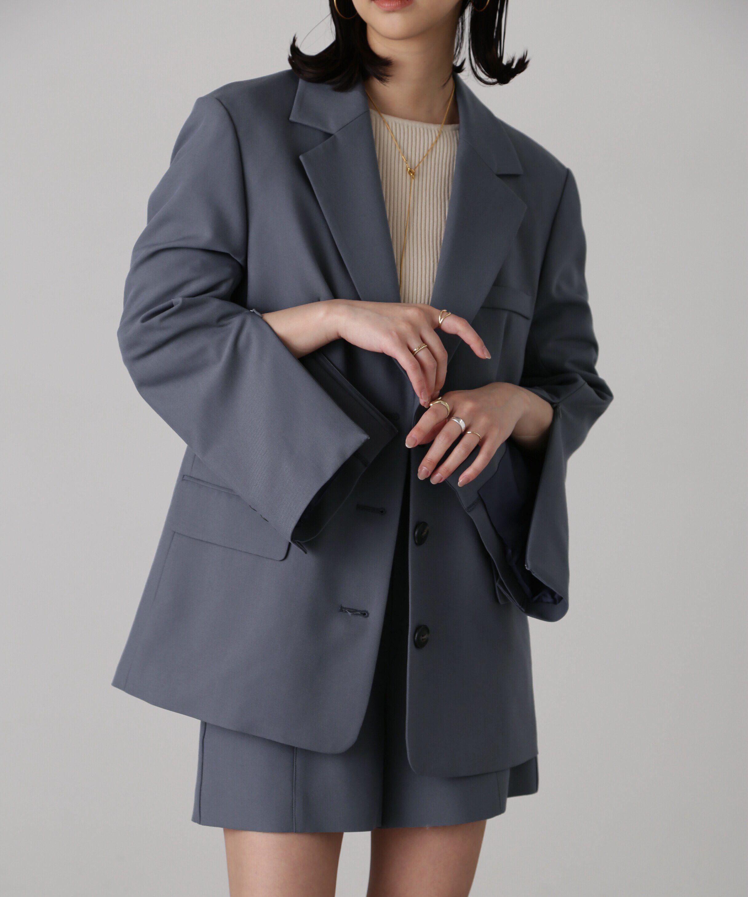  「［SET UP対応］2Wayオーバーサイズジャケット」|その他|グレー