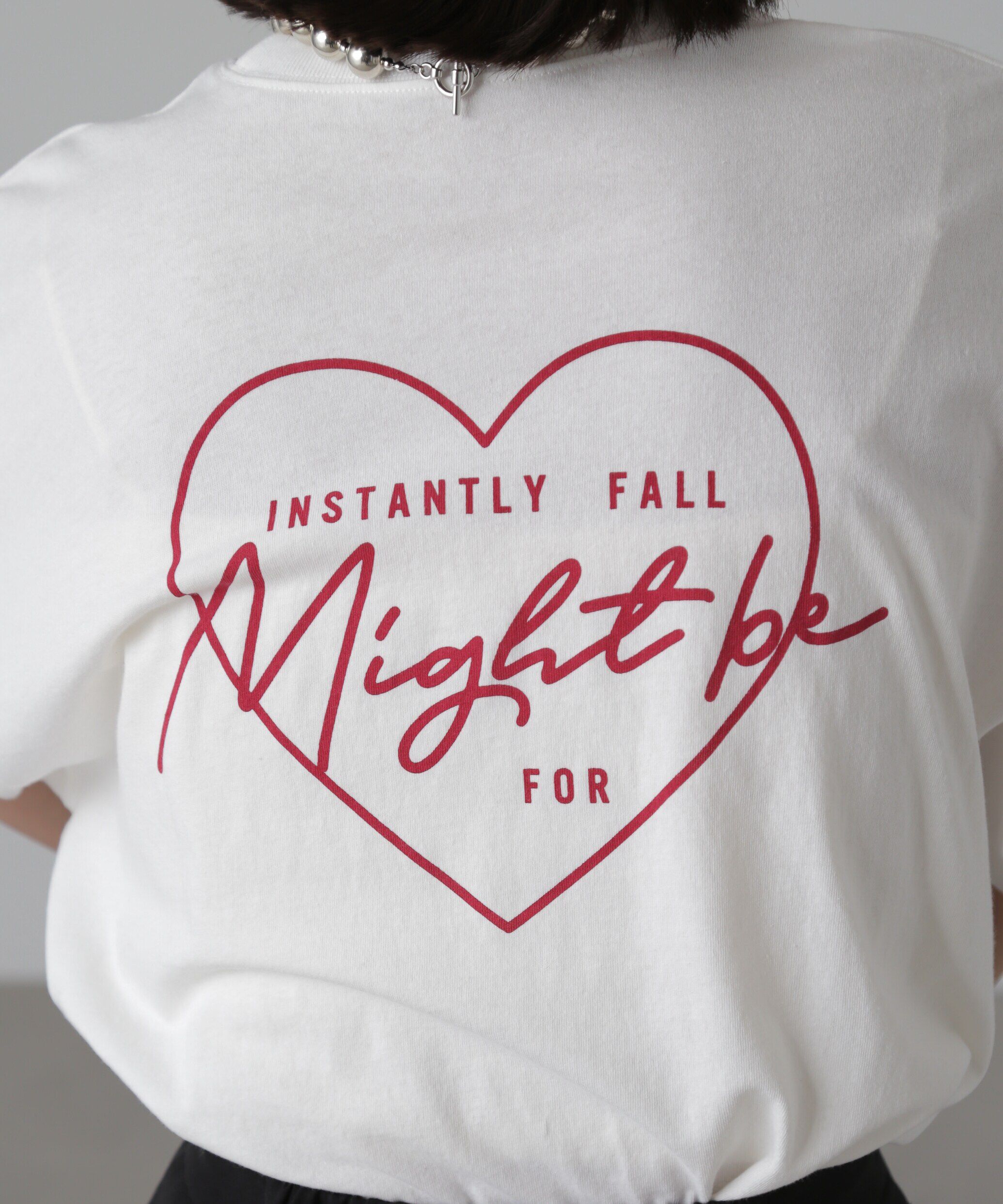  「バックハートプリントビッグTシャツ」|Tシャツ・カットソー|