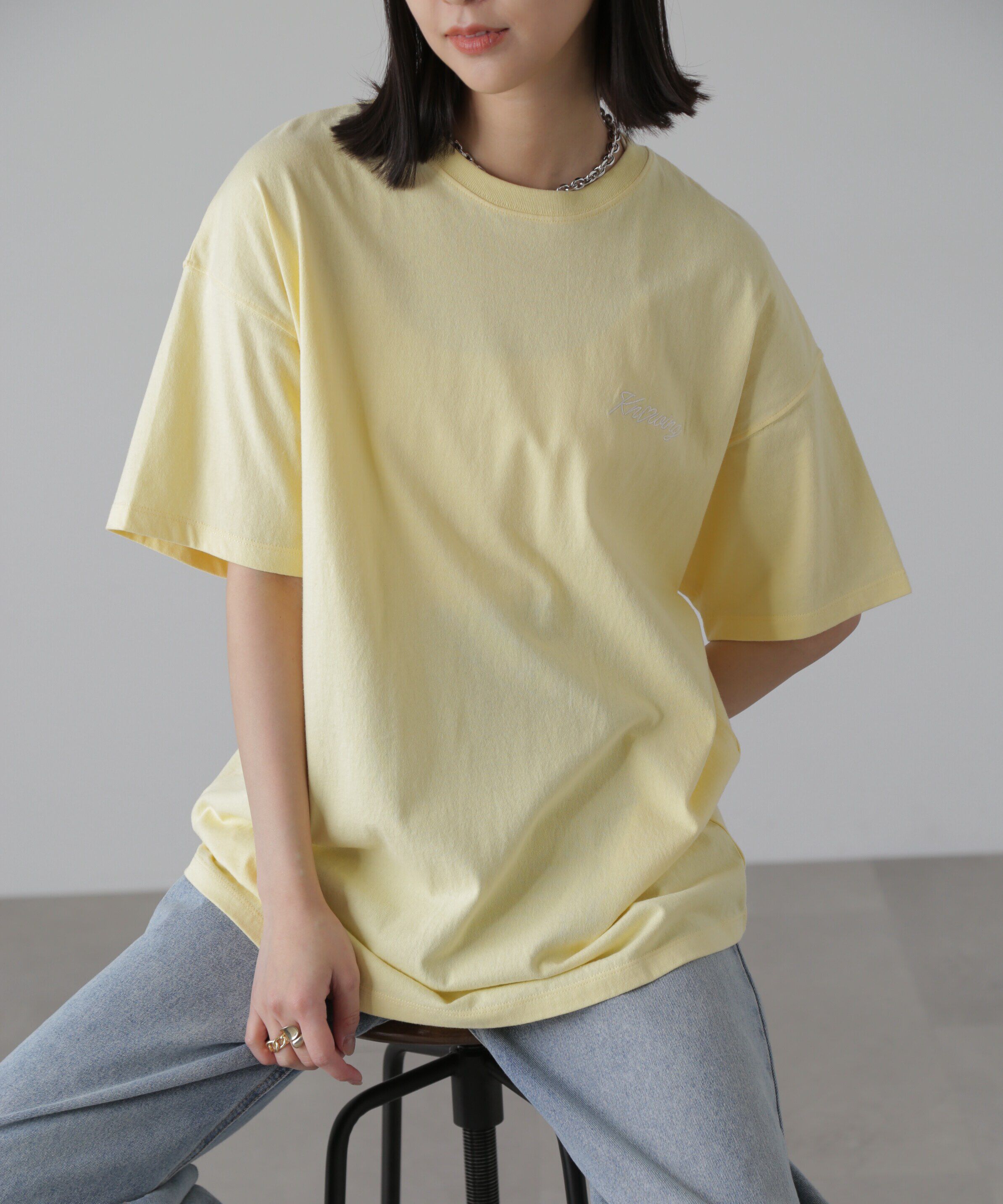  「バックハートプリントビッグTシャツ」|Tシャツ・カットソー|