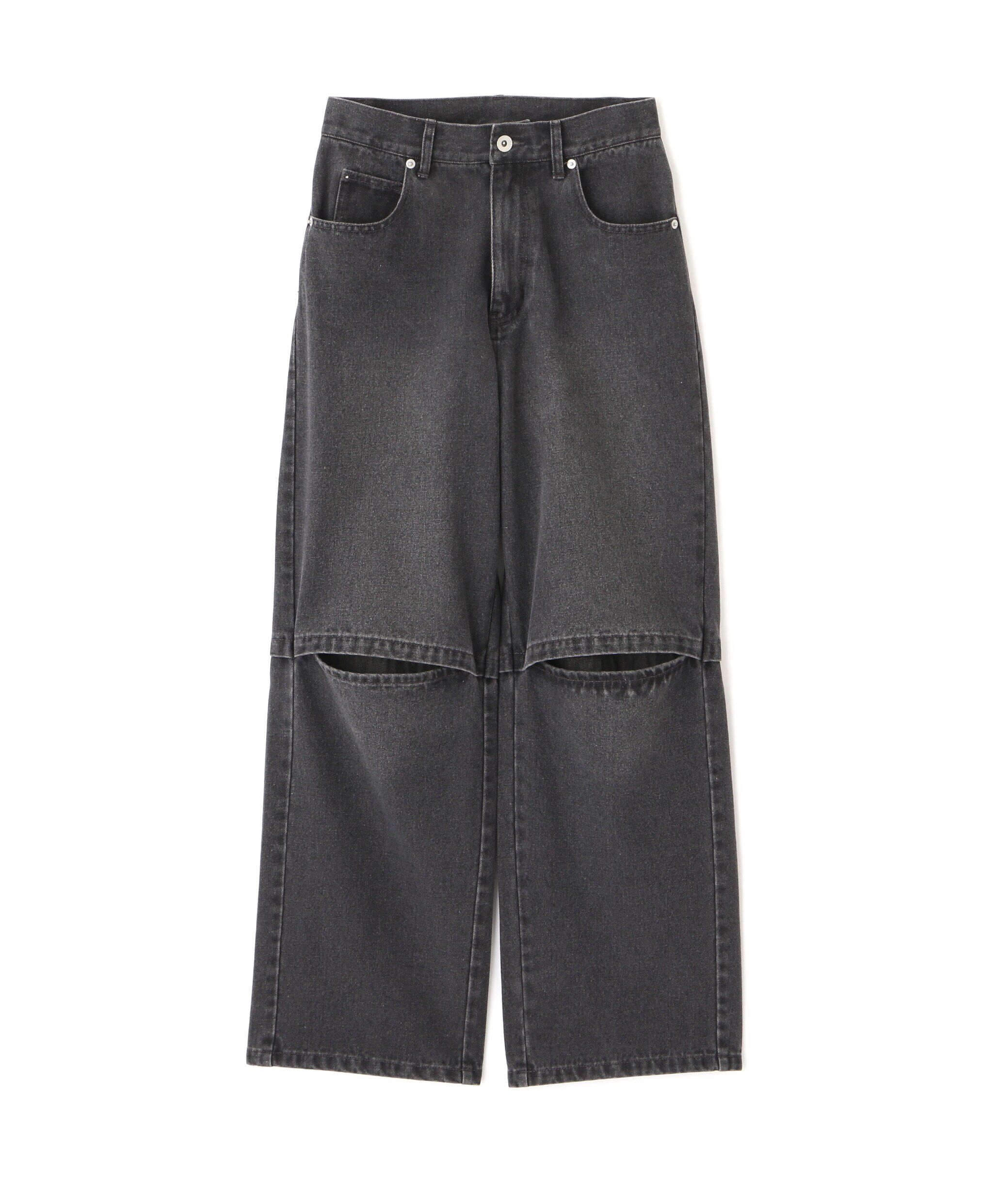  「[低身長サイズ/Sシリーズ]ニーオープンストレートデニムパンツ」|その他|