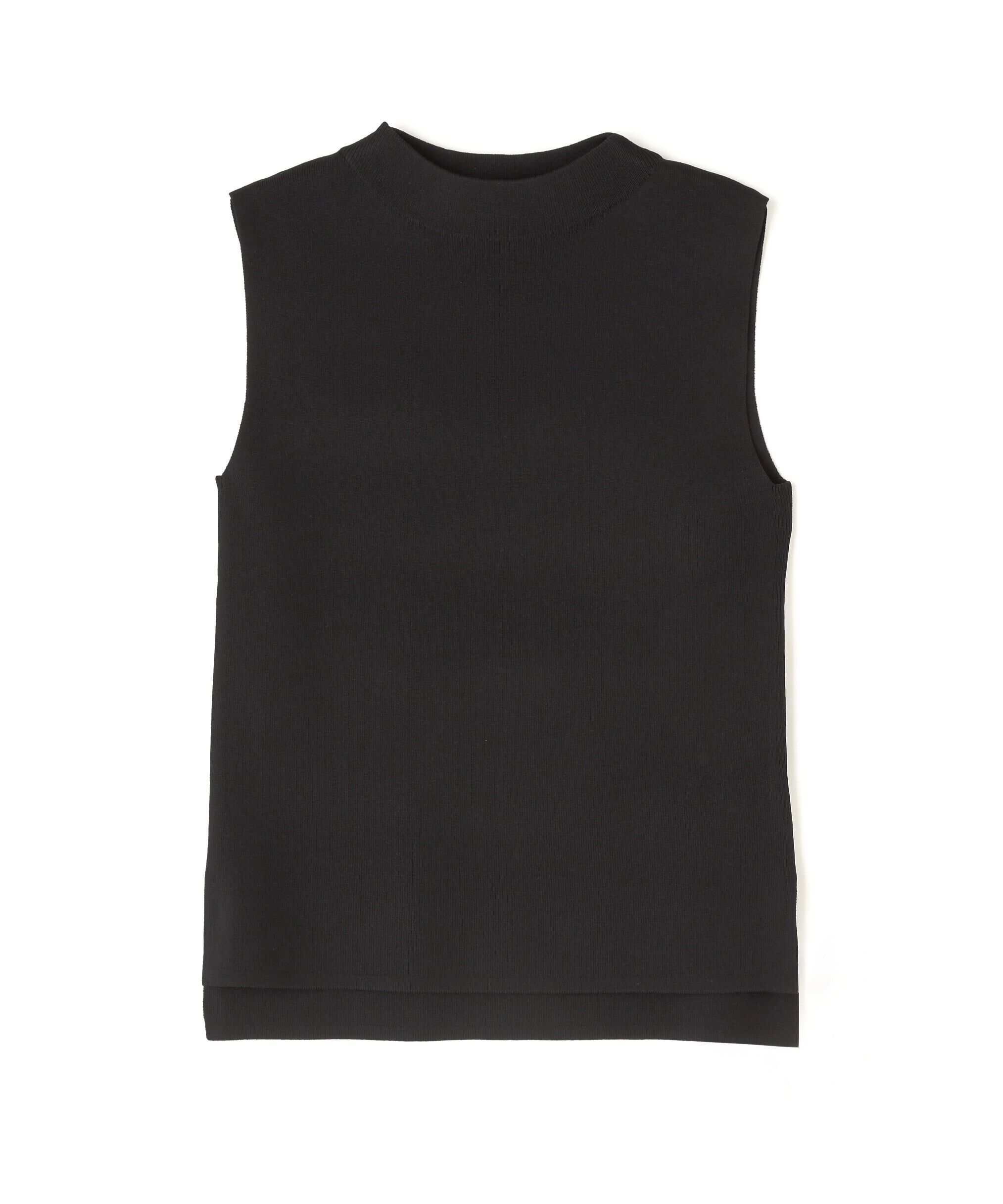  「［洗える］マシンウォッシャブル総針ボトルネックノースリーブニット」|ニット・セーター|