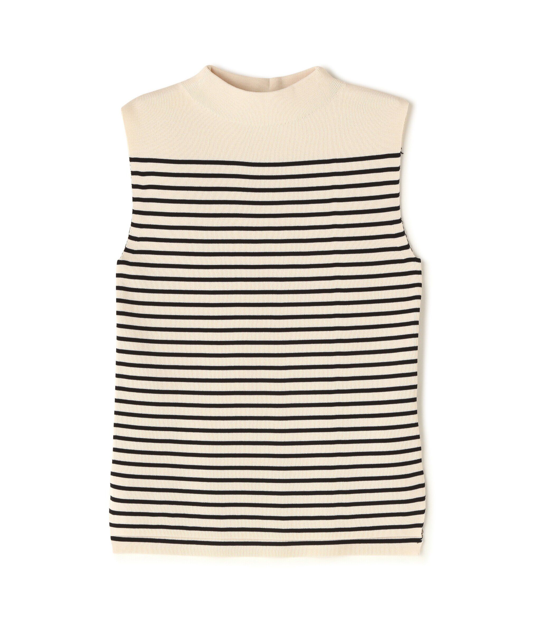  「［洗える］マシンウォッシャブル総針ボトルネックノースリーブニット」|ニット・セーター|