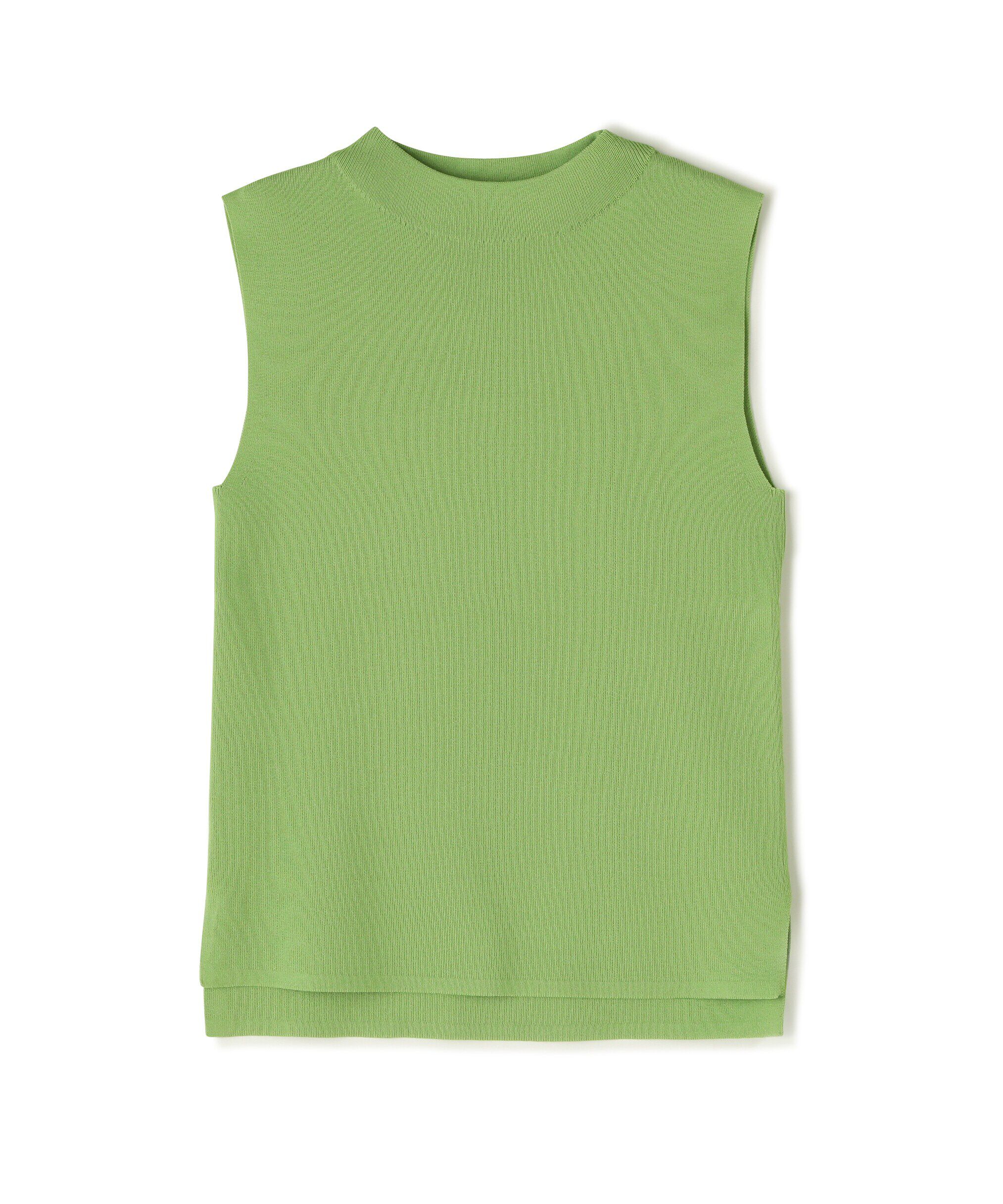  「［洗える］マシンウォッシャブル総針ボトルネックノースリーブニット」|ニット・セーター|