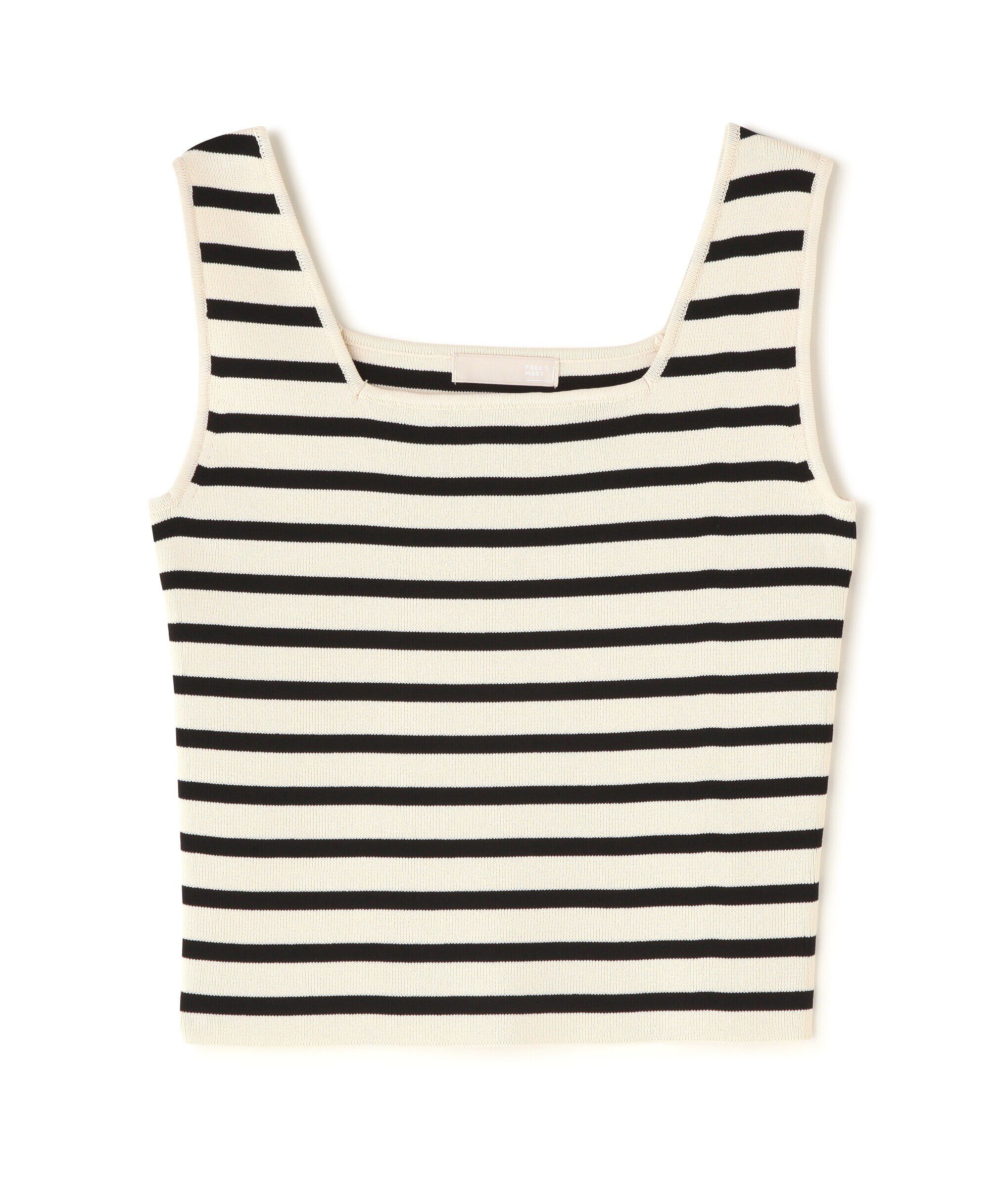  「［洗える］マシンウォッシャブル総針スクエアネックタンクニット」|ニット・セーター|