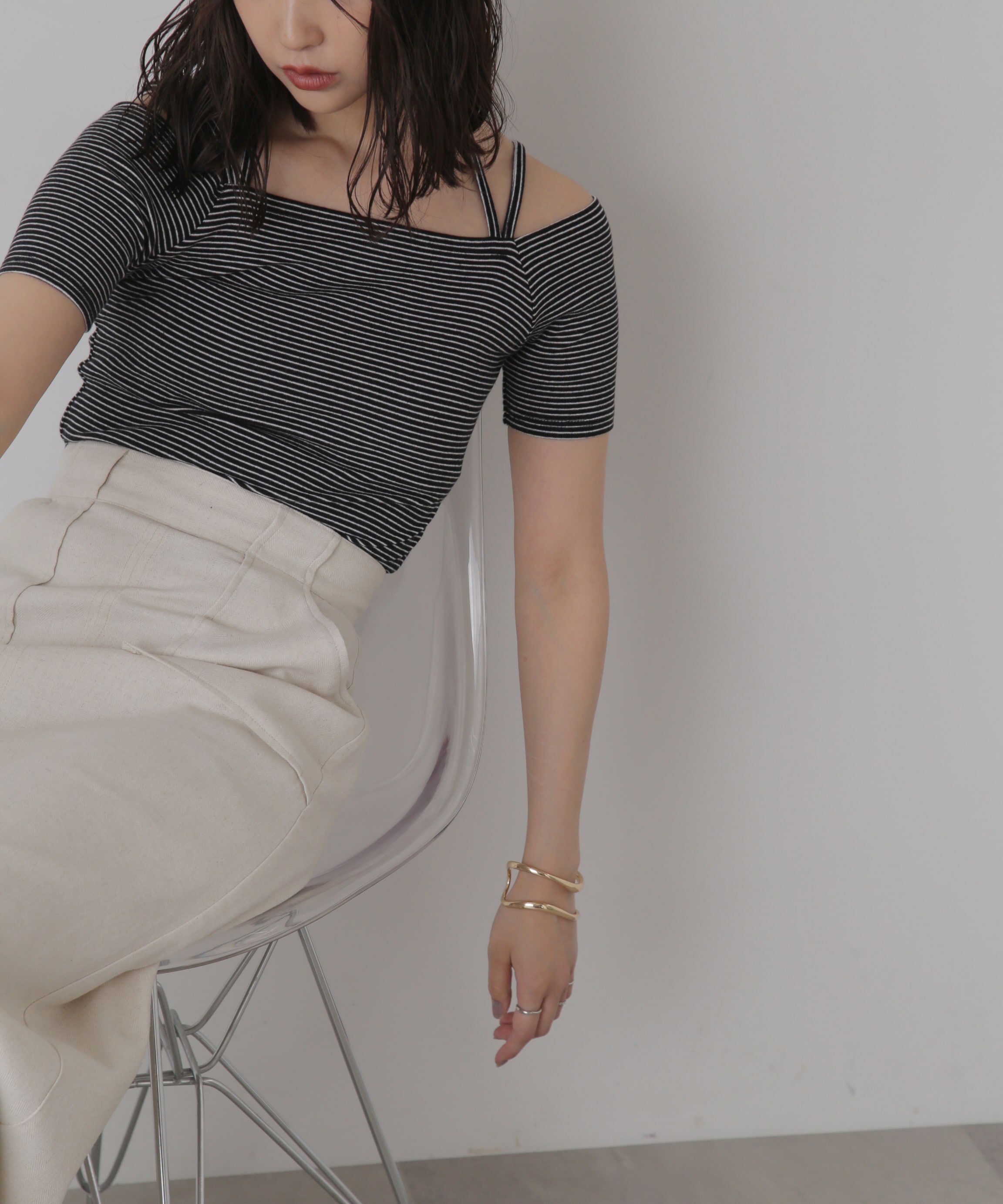  「オフショルホルターネックカットソー」|Tシャツ・カットソー|