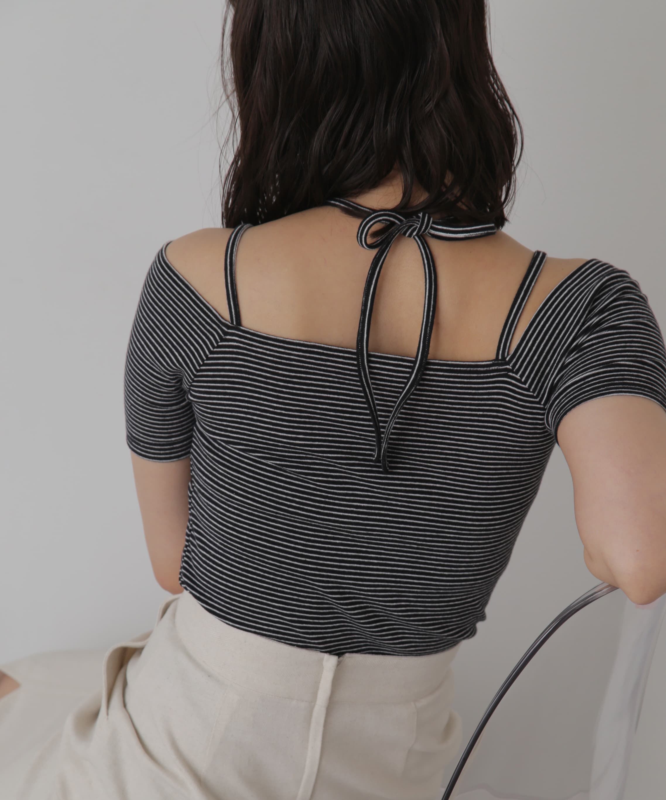  「オフショルホルターネックカットソー」|Tシャツ・カットソー|