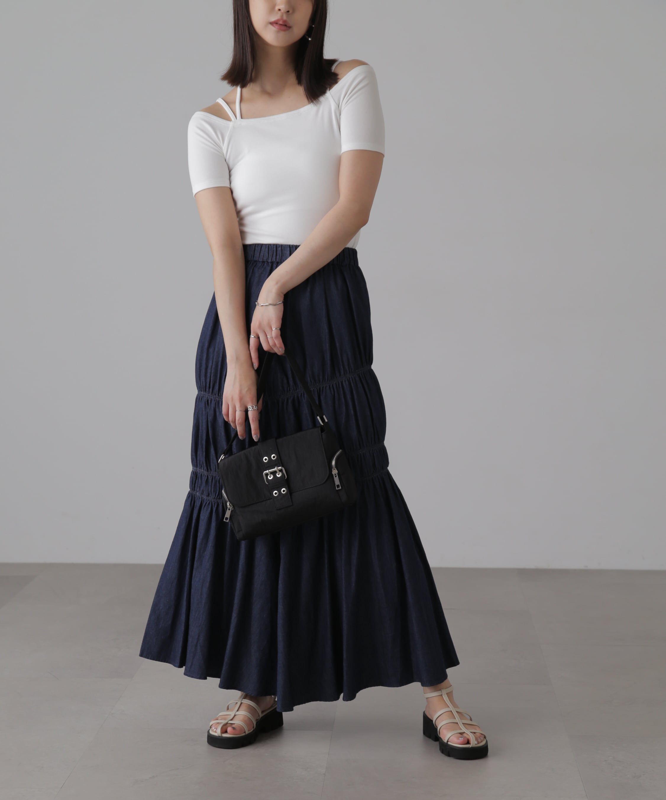  「オフショルホルターネックカットソー」|Tシャツ・カットソー|