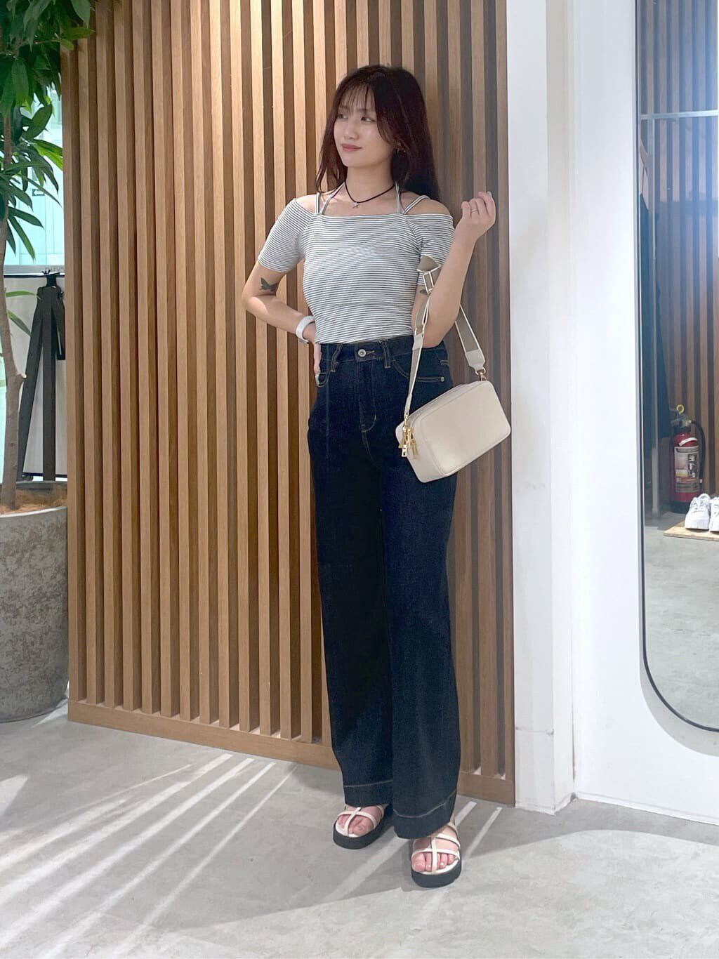  「オフショルホルターネックカットソー」|Tシャツ・カットソー|