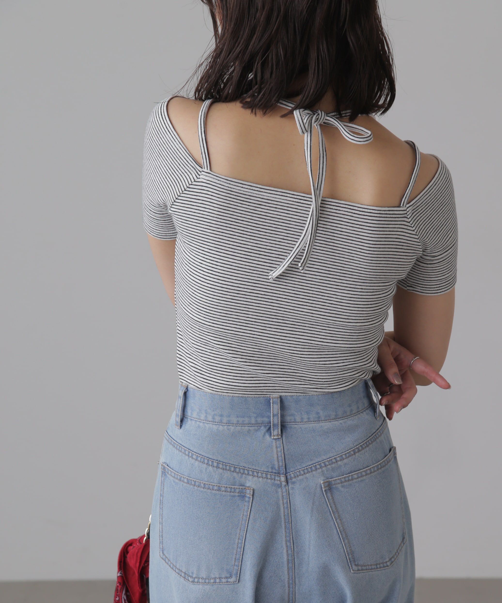  「オフショルホルターネックカットソー」|Tシャツ・カットソー|